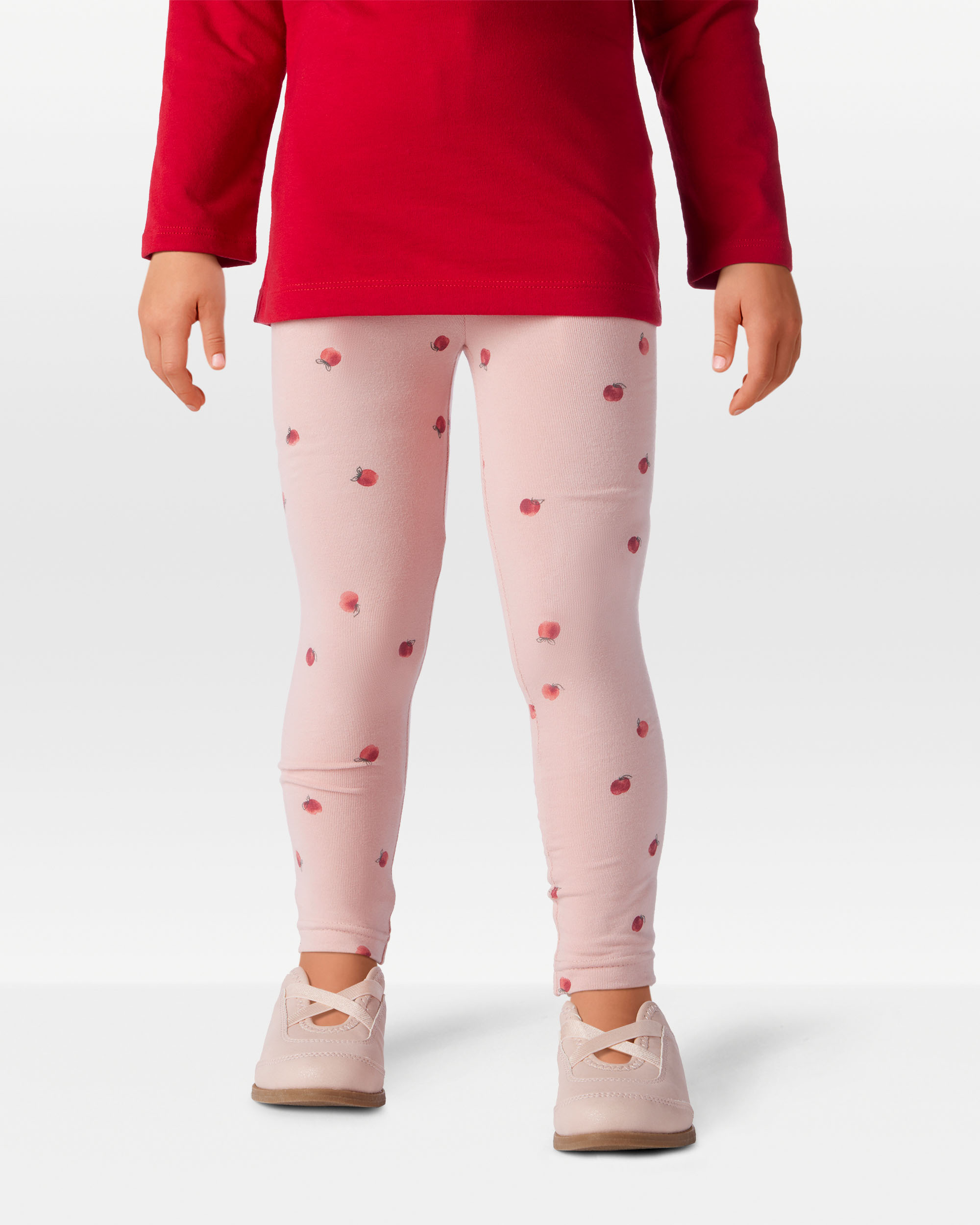 Toddler Girl Apple Print Leggings