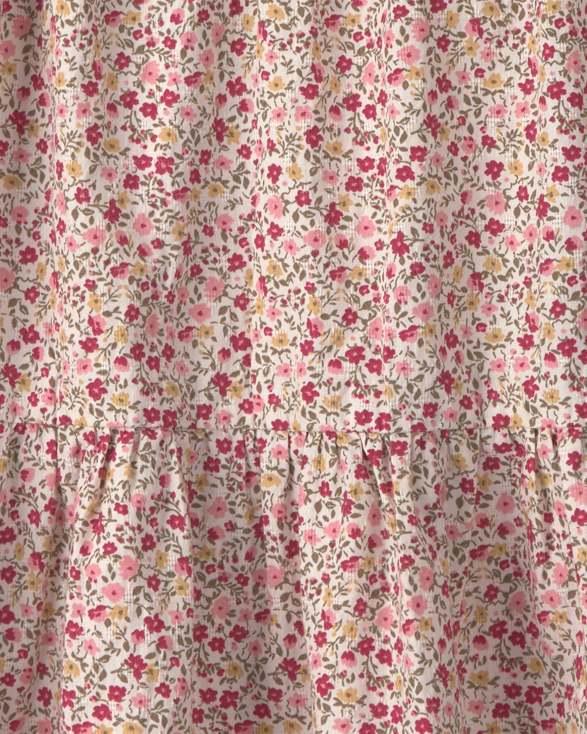 Girls Organic Cotton Dobby Dress Floral
