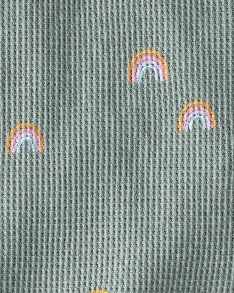 Baby Organic Cotton Waffle Knit Set Magical Rainbow Print