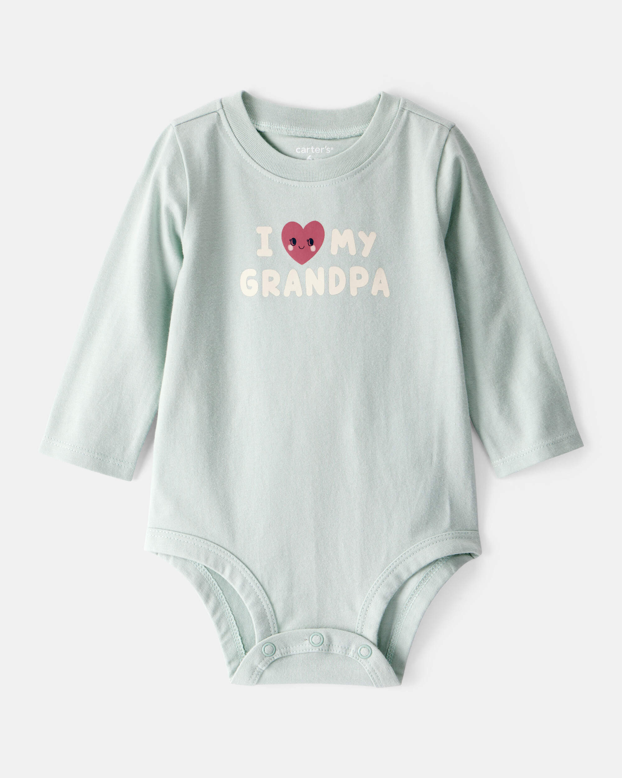 Baby Girl Cotton Long-Sleeve Graphic Bodysuit - Green