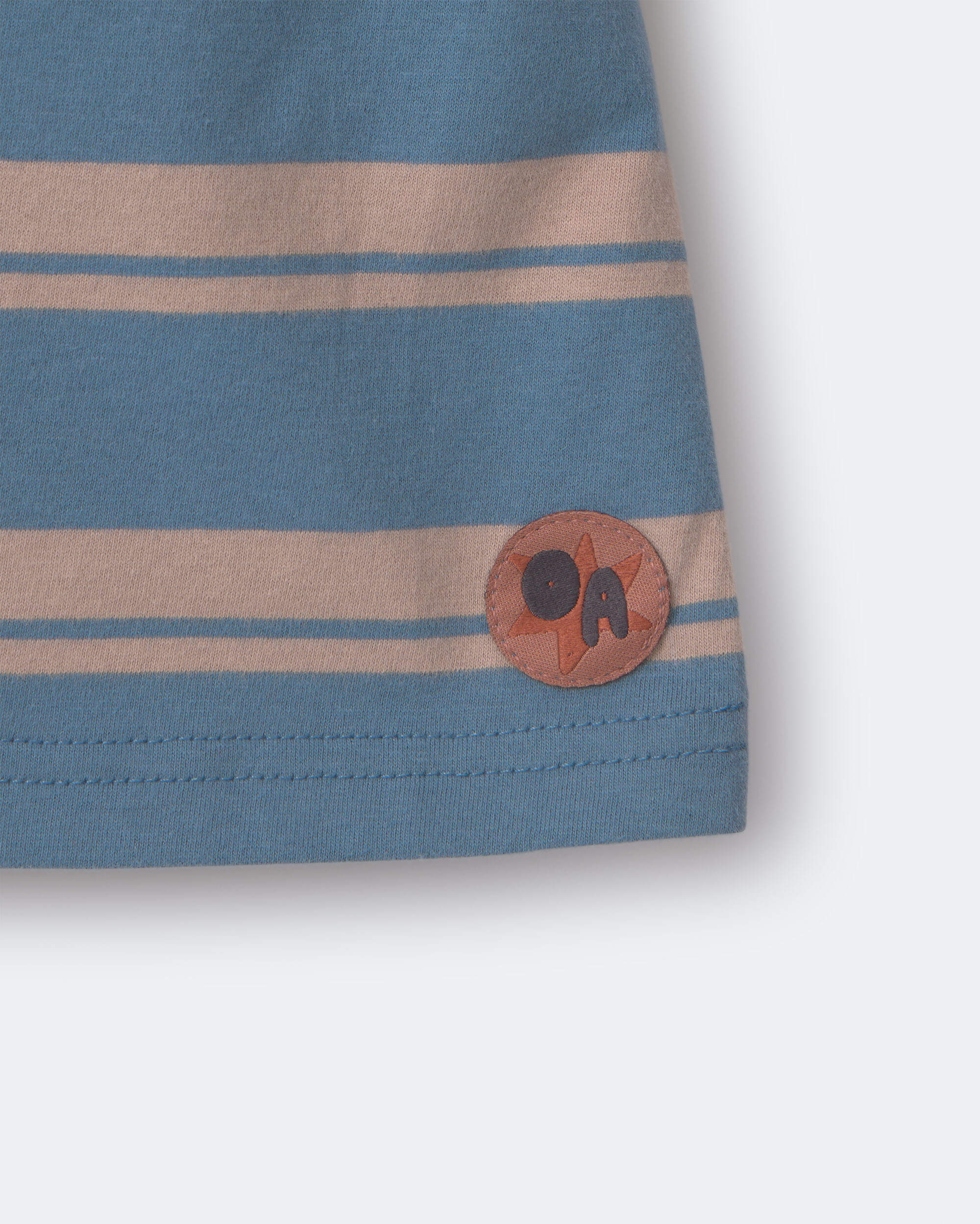 Toddler Relaxed Tee Stripes - Slate Blue/Brown