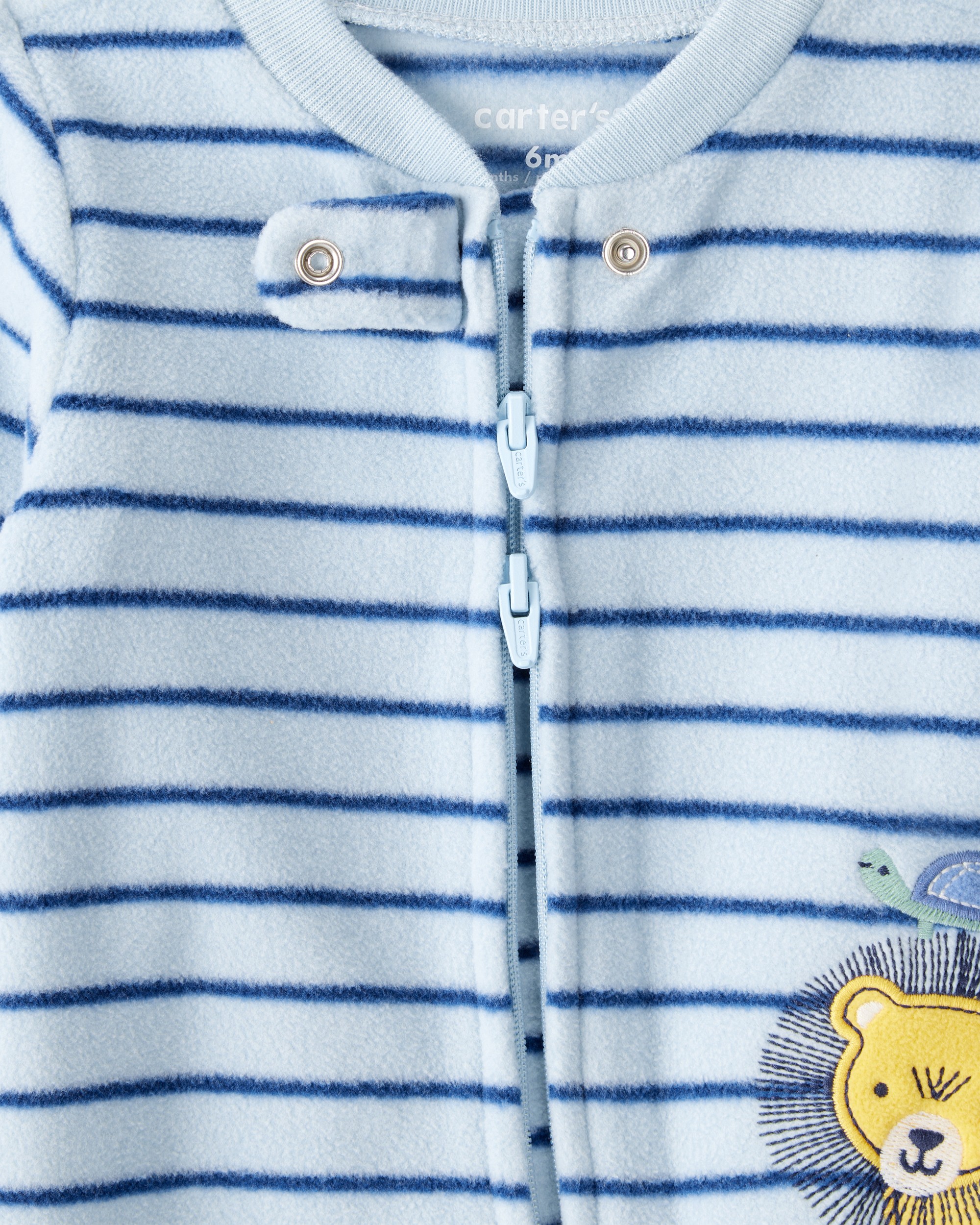 Baby Boy Lion Print Loose Fit Sleeper - Blue