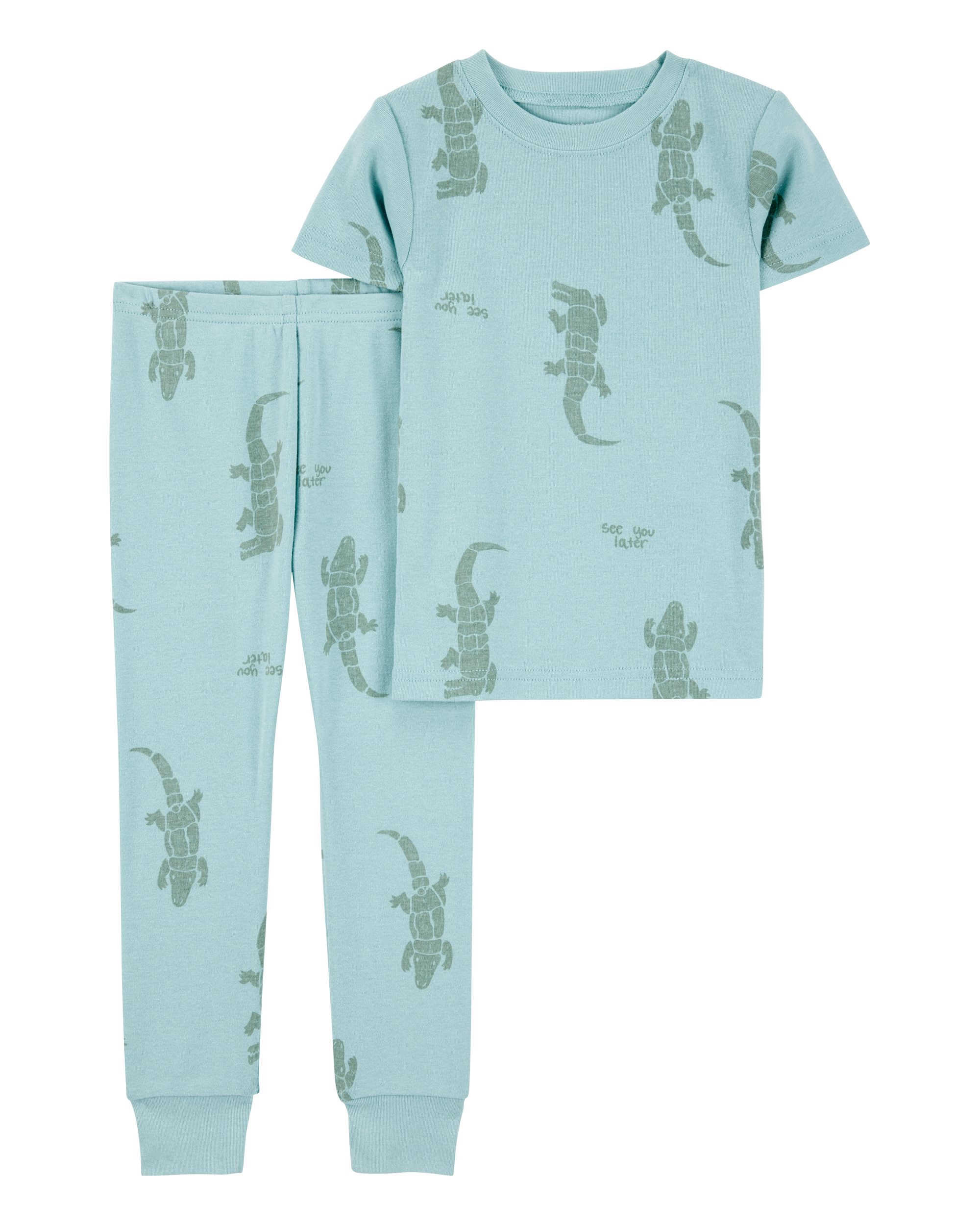Toddler 2-Piece Alligator Print 100% Snug Fit Cotton Pyjamas