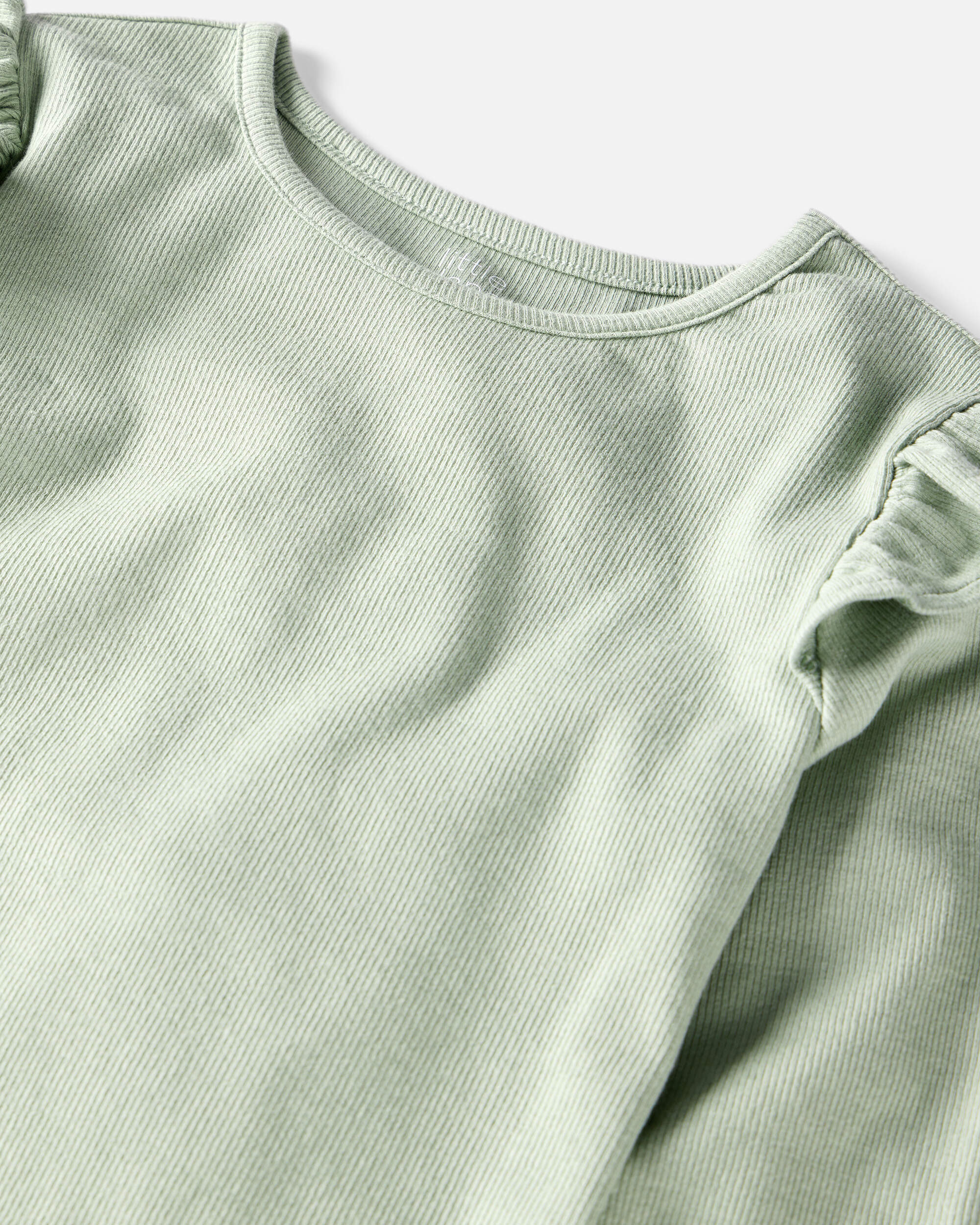 Girls 3-Pack Organic Cotton Flutter Long Sleeve Tees