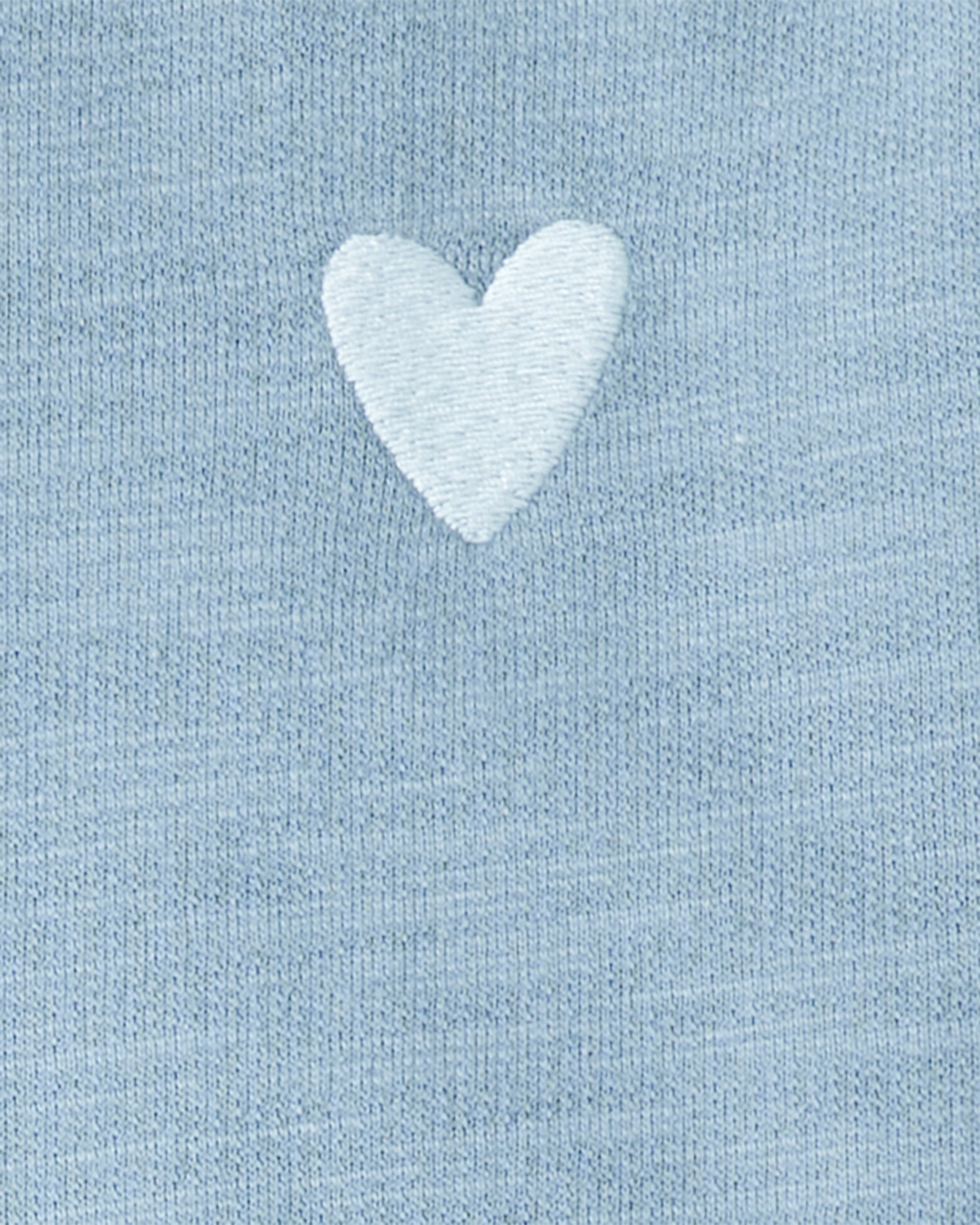 Toddler Girl Heart Cotton Long-Sleeve Cardigan Sweater - Blue