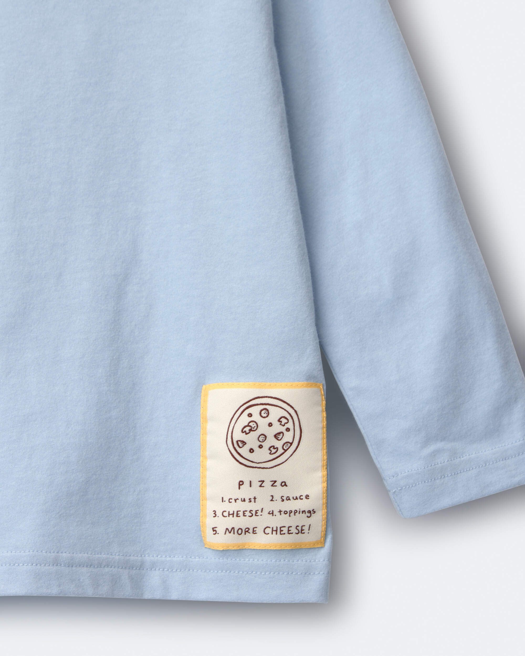 Toddler Pizza Long-Sleeve Relaxed Tee - Blue