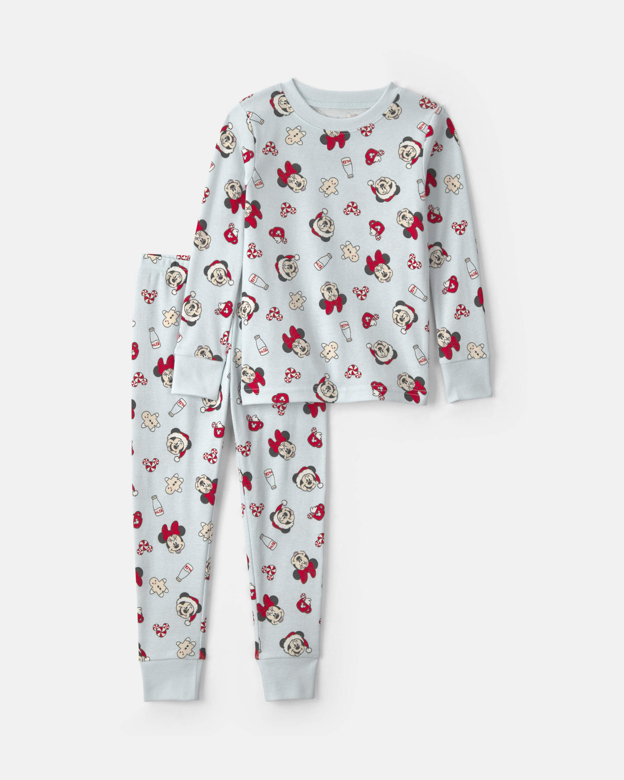 Toddler 2-Piece Disney Mickey Mouse Christmas 100% Cotton Snug Fit Pyjama Set - Blue