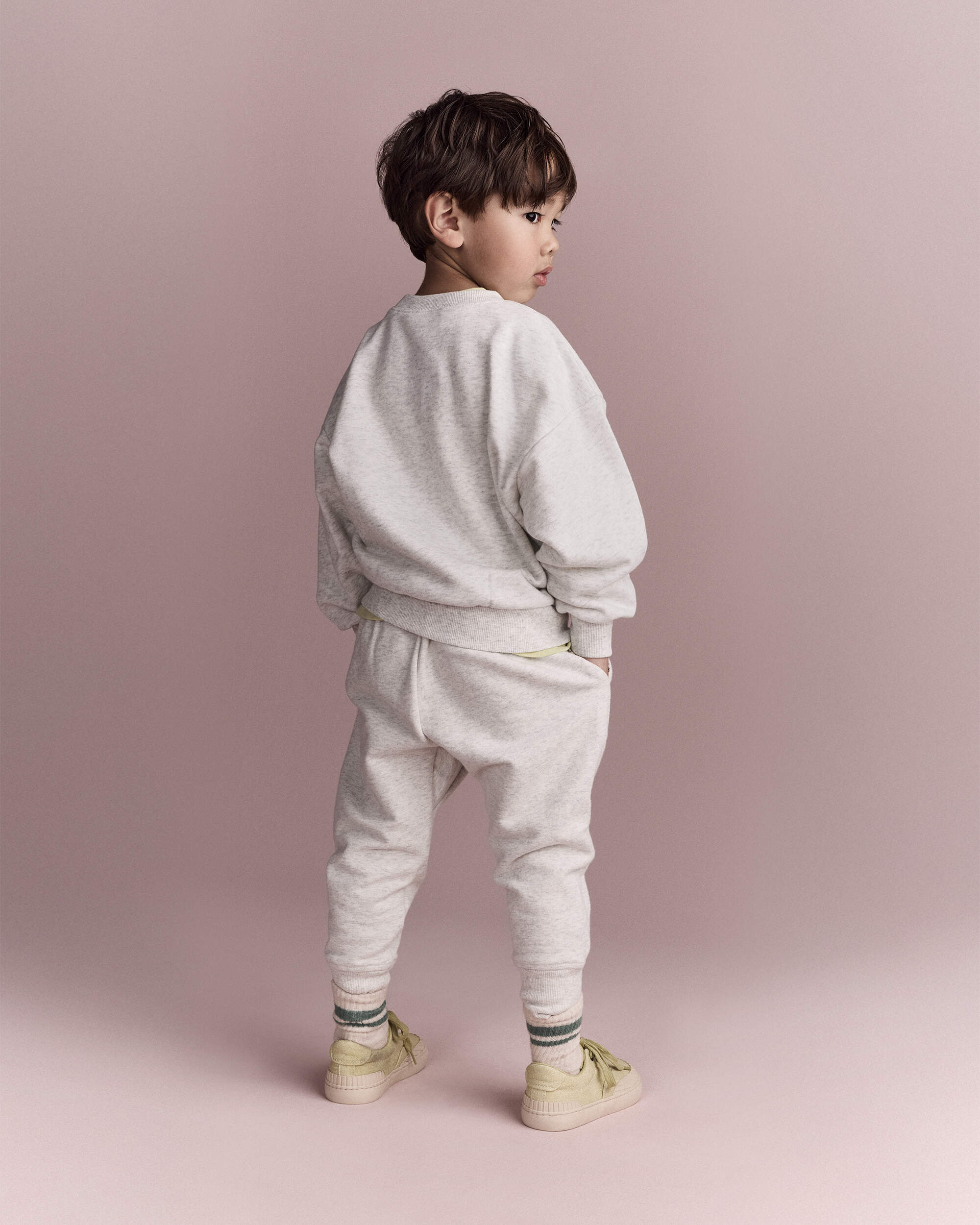 Toddler 'I'm On Time'  Dolman-Sleeve Sweatshirt - Heather Grey