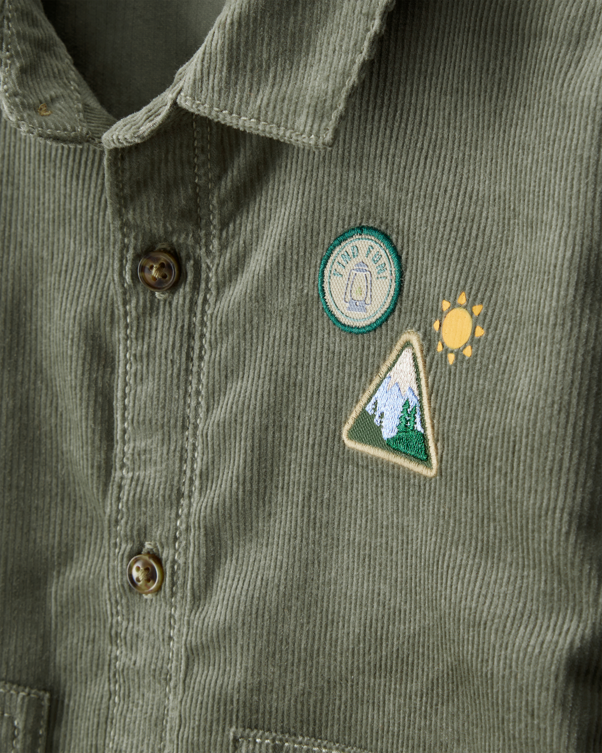 Toddler Boy 2-Piece Button-Front Top & Pant Set - Green/Khaki