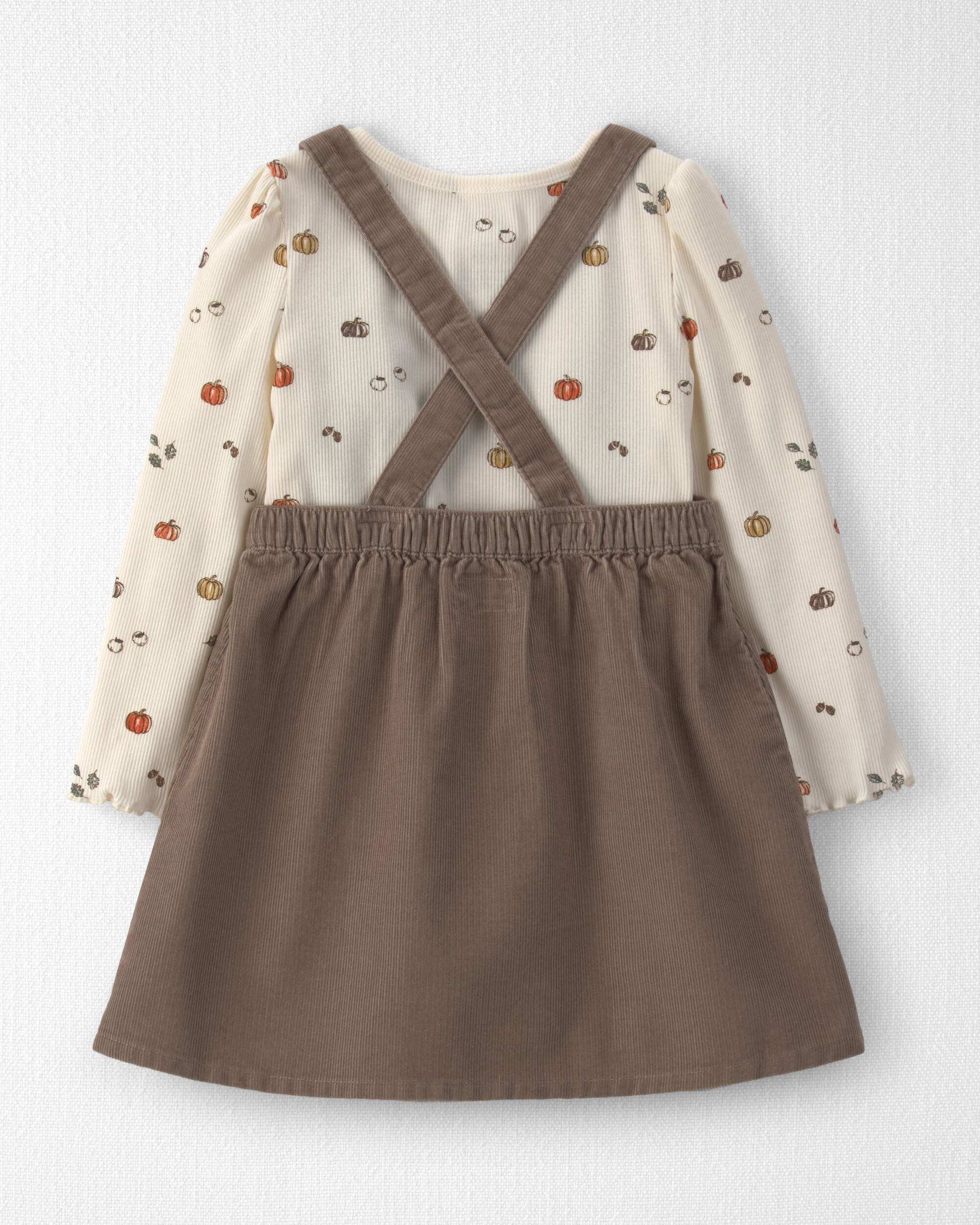 Toddler Girl 2-Piece Organic Cotton Corduroy Jumper Set