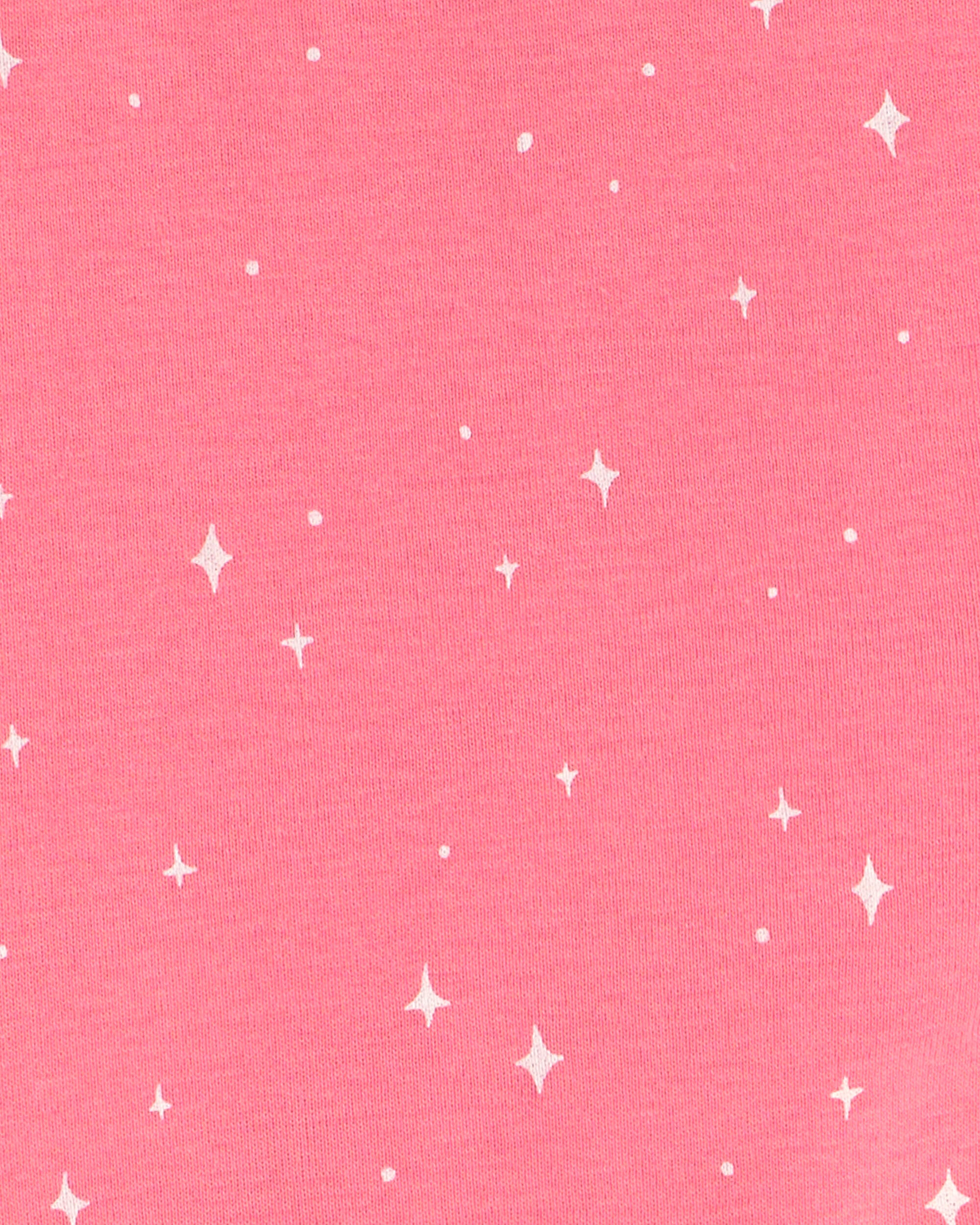 Girls 4-Piece Unicorn 100% Cotton Snug Fit Pyjama Set - Coral/Pink