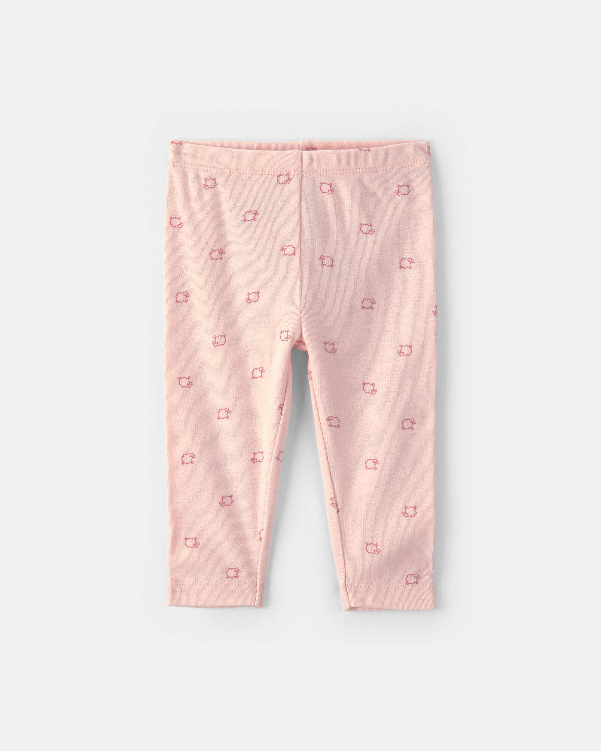 Baby Girl 3-Piece Sheep Long-Sleeve Bodysuit & Pant Set - Pink/Cream