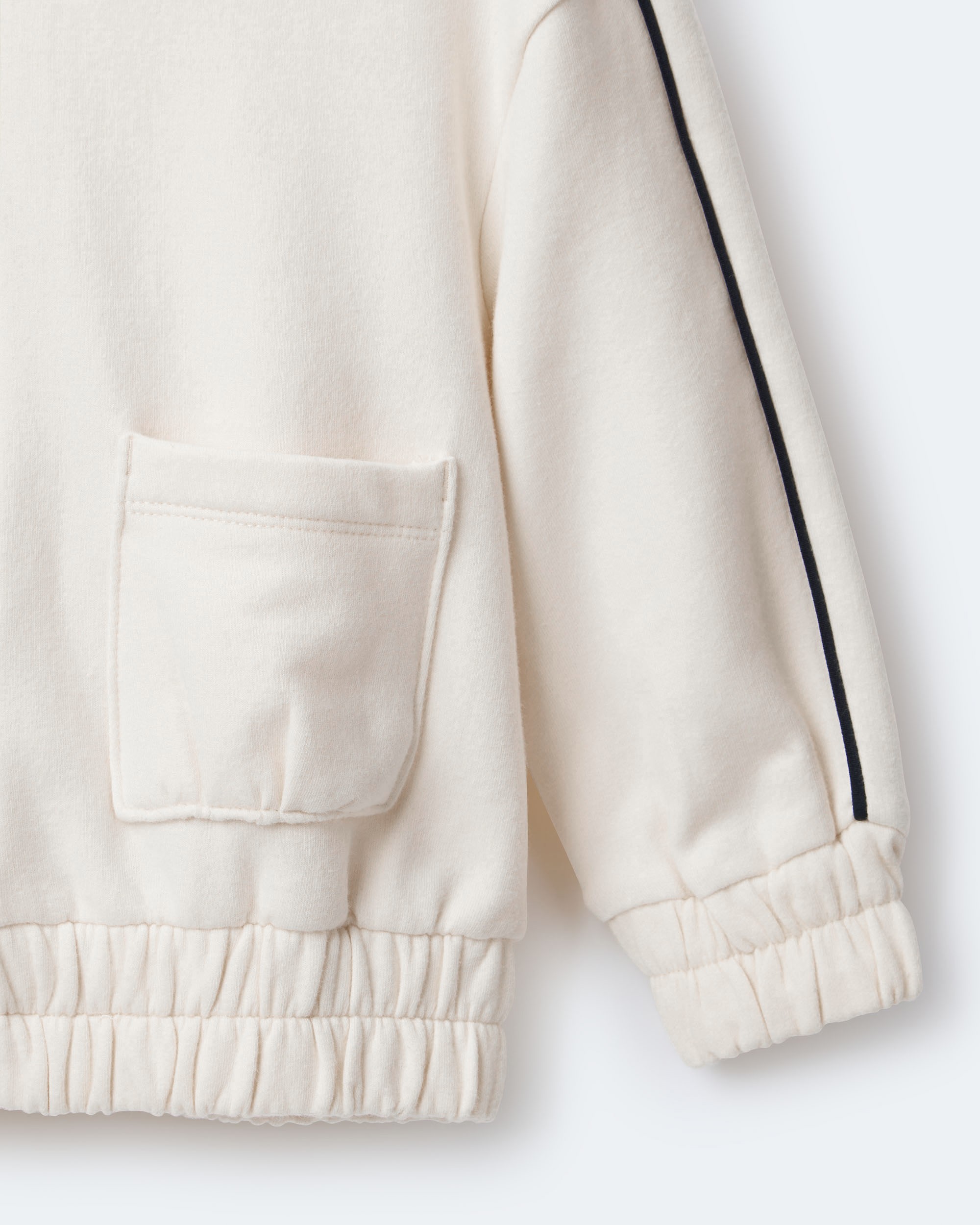 Toddler Girl Zip-Up Hoodie - Cream