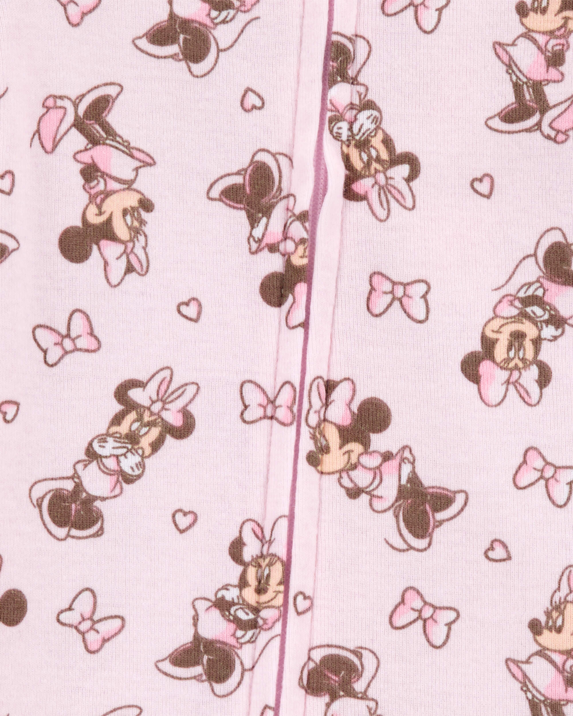 Baby Disney© Minnie Mouse Snug Fit Cotton Footie 1-Piece Pyjamas - Pink