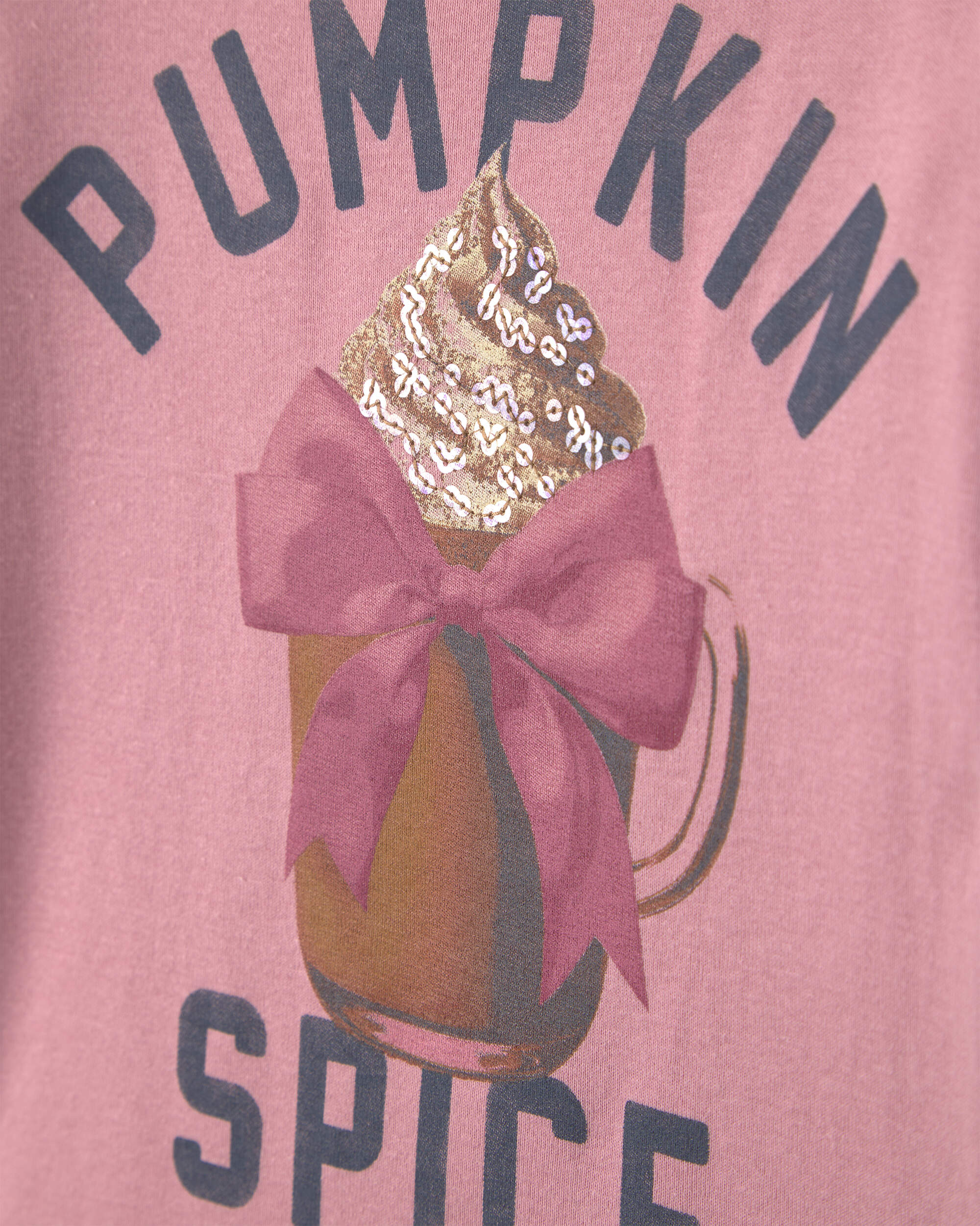 Girls "Pumpkin Spice" Long-Sleeve T-Shirt - Pink