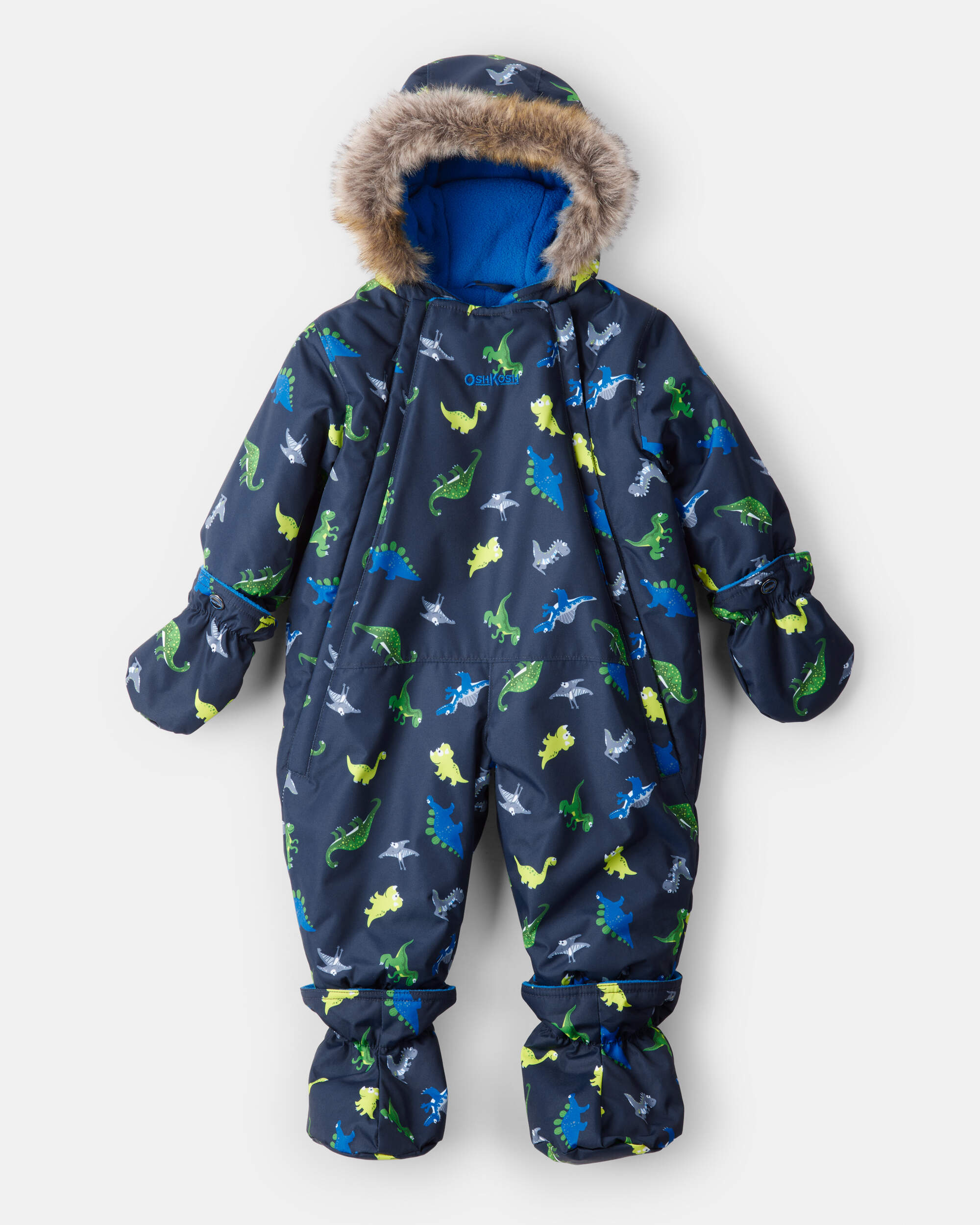 Baby Boy 1-PieceTaslan Dinosaur Print Snowsuit Navy Carter's