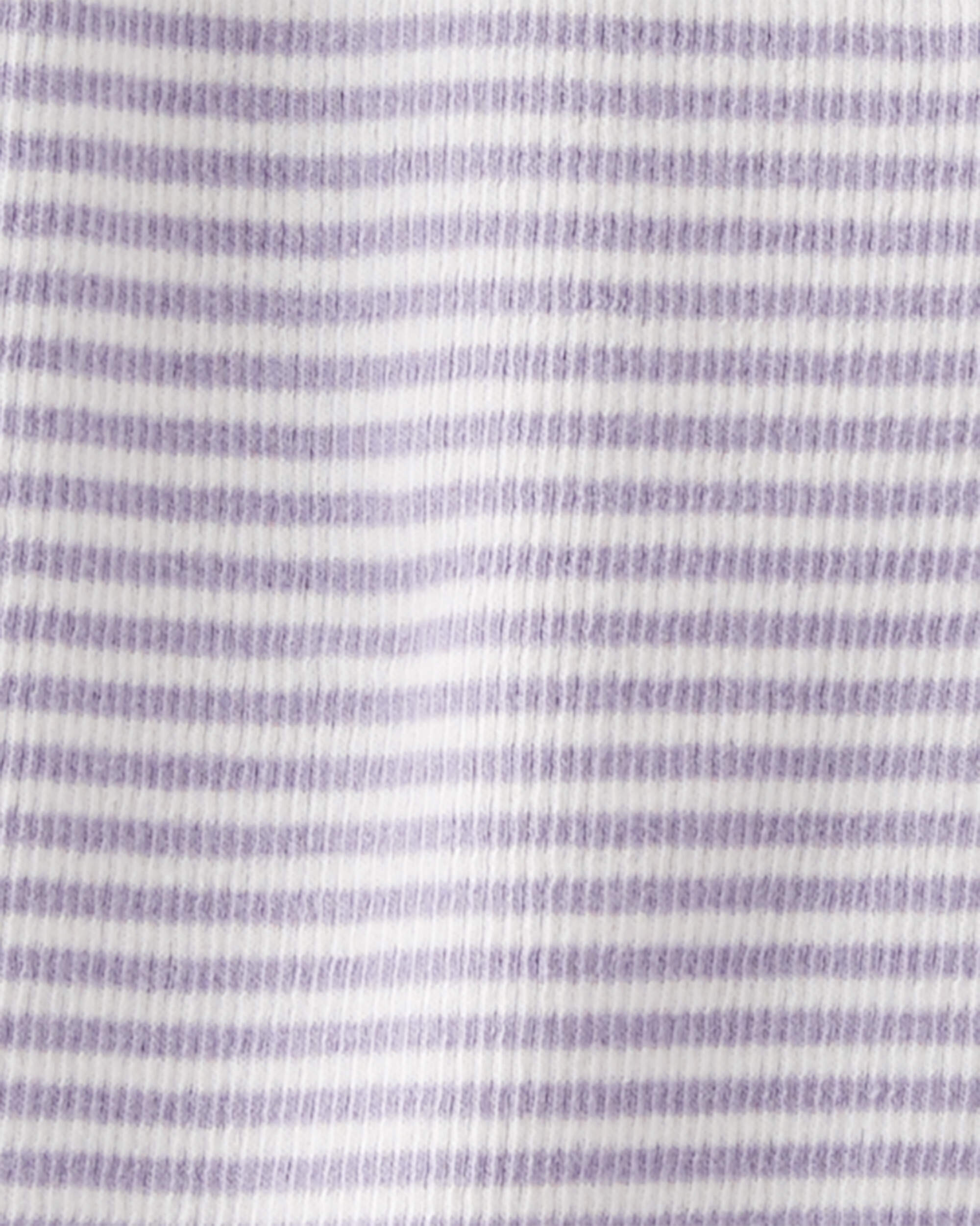 Baby Girl Organic Cotton Striped Sleeper Pyjamas