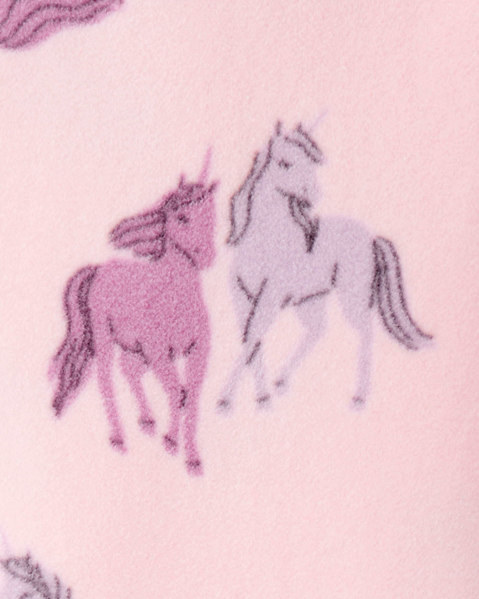 Girls Unicorn Fleece Loose Fit Night Gown - Pink