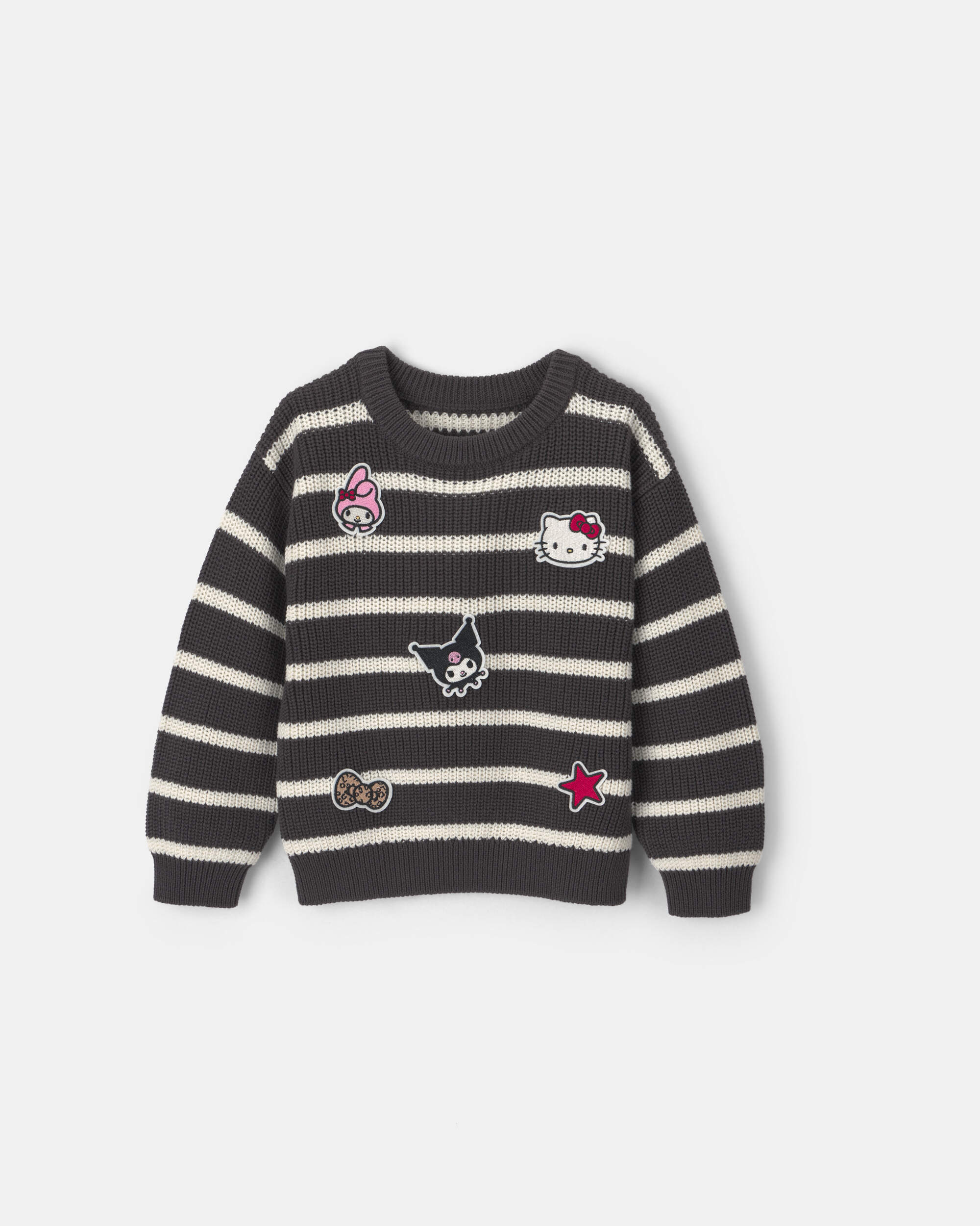 Toddler Girl Hello Kitty® Striped Sweater - Grey