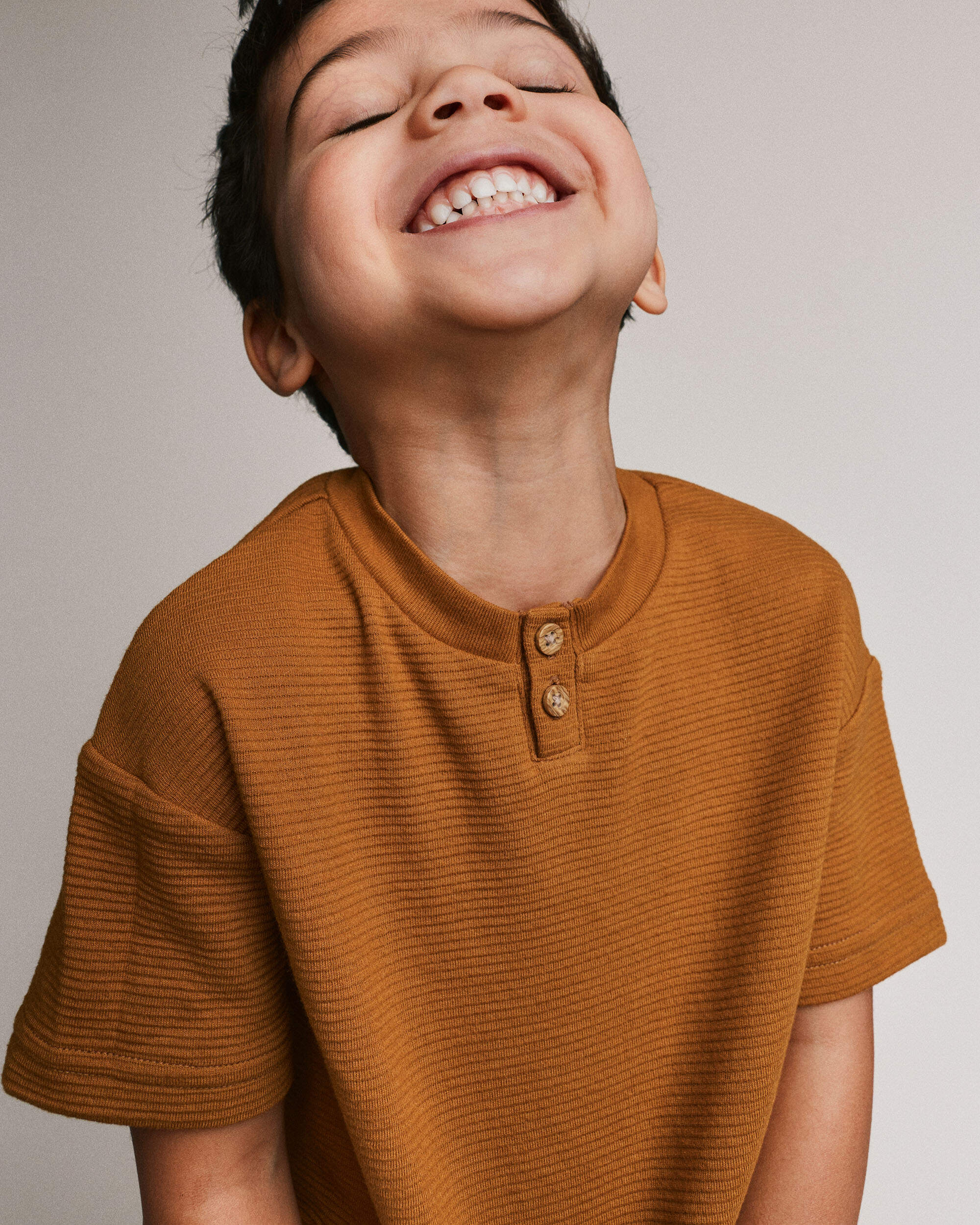 Toddler Boy Henley Tee with Pocket - Golden Yellow
