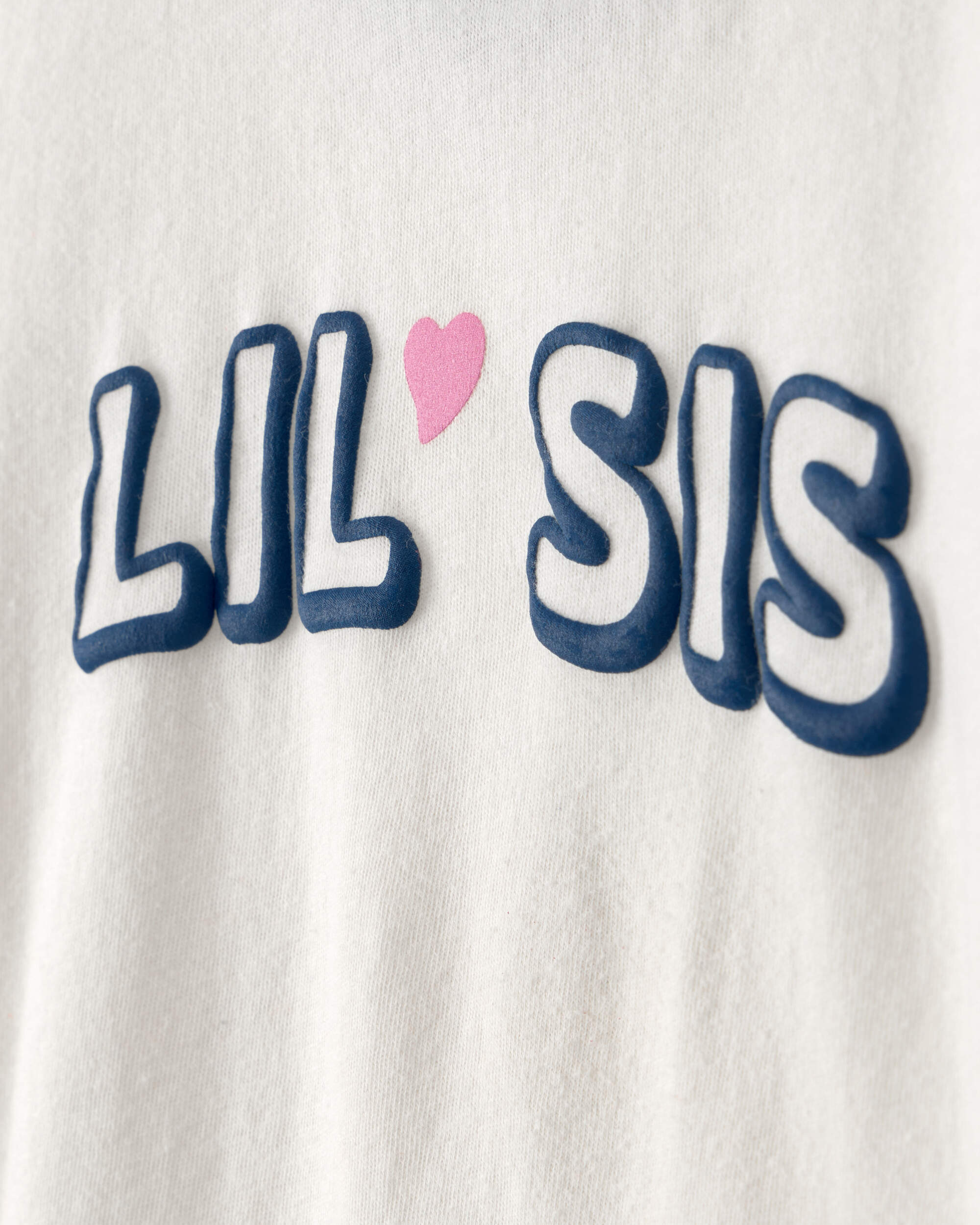Toddler Girl 'Lil Sis' Graphic Tee - Ivory