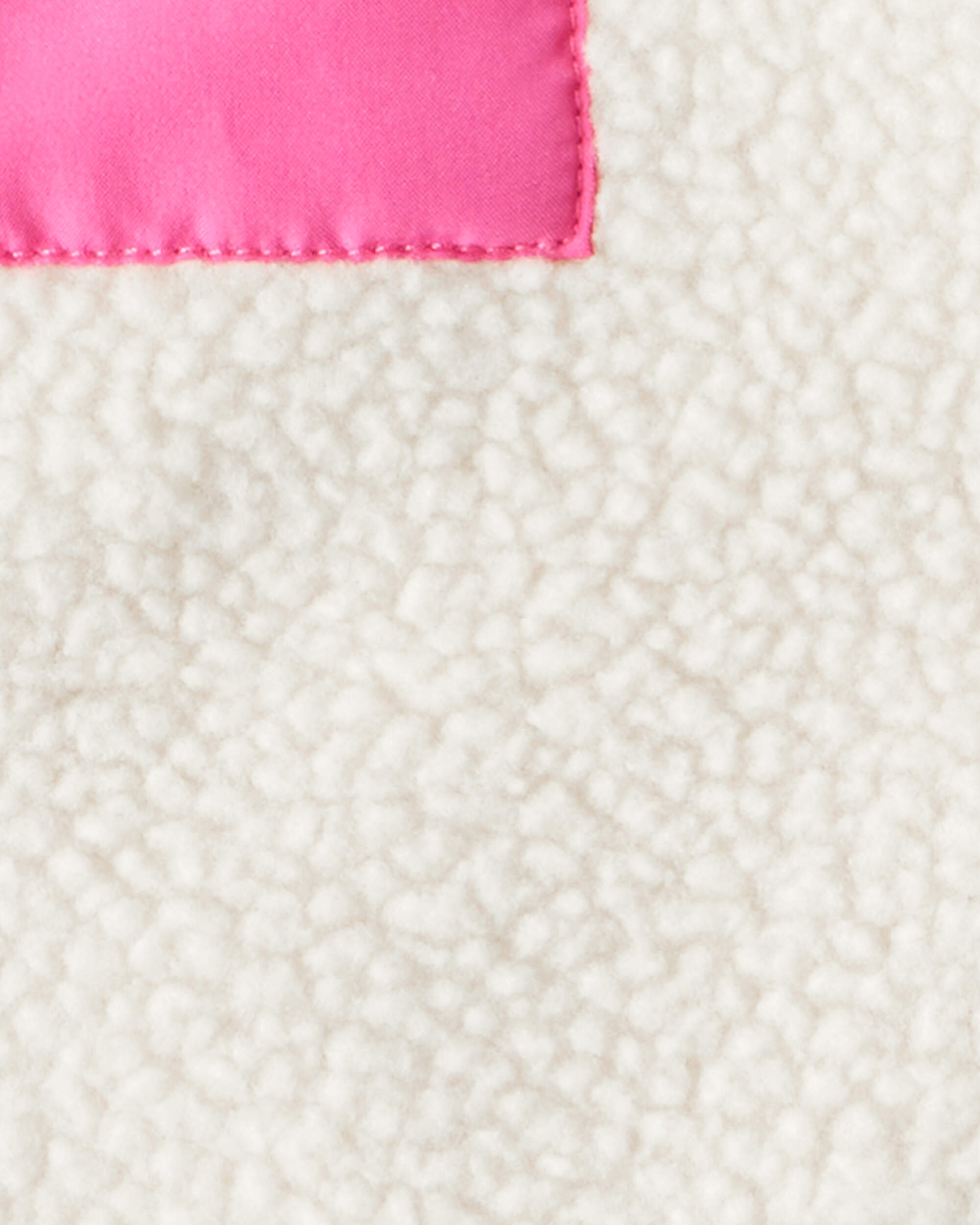 Baby Girl 3-Piece Fleece Vest Outfit Set - Pink