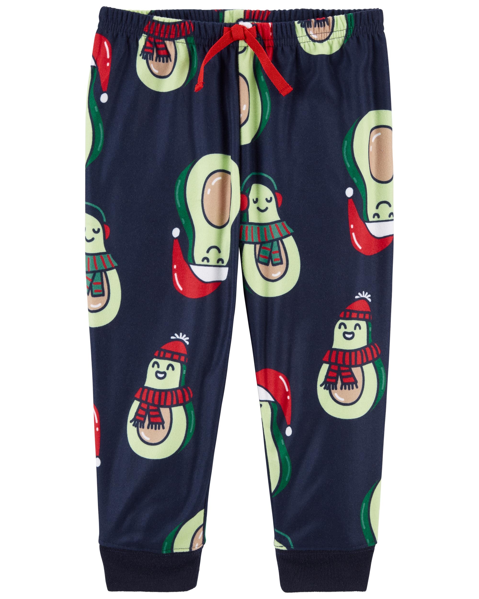 Navy Avocado Fleece Pyjama Pants