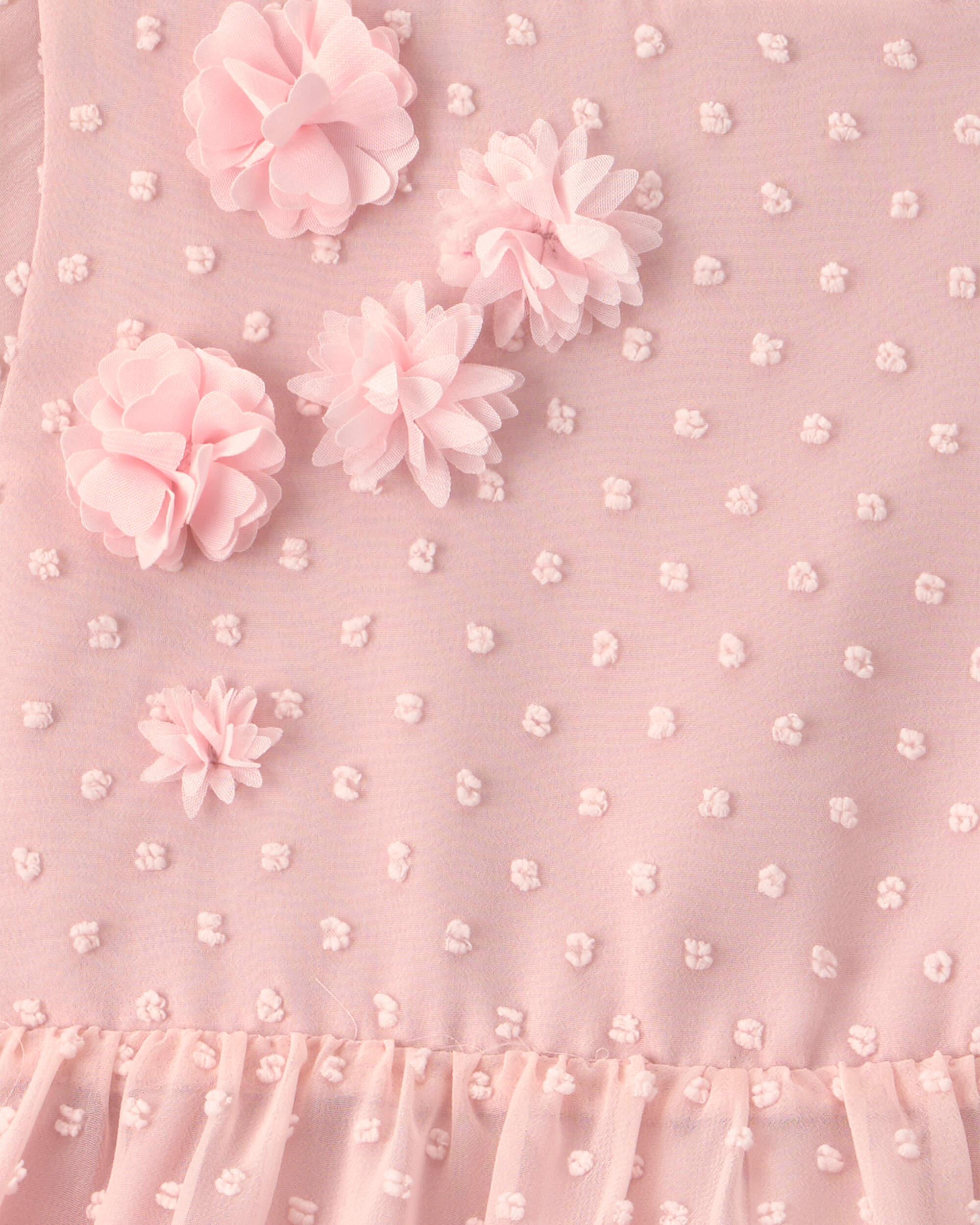 Toddler Girl Swiss Dot Occasion Dress - Pink