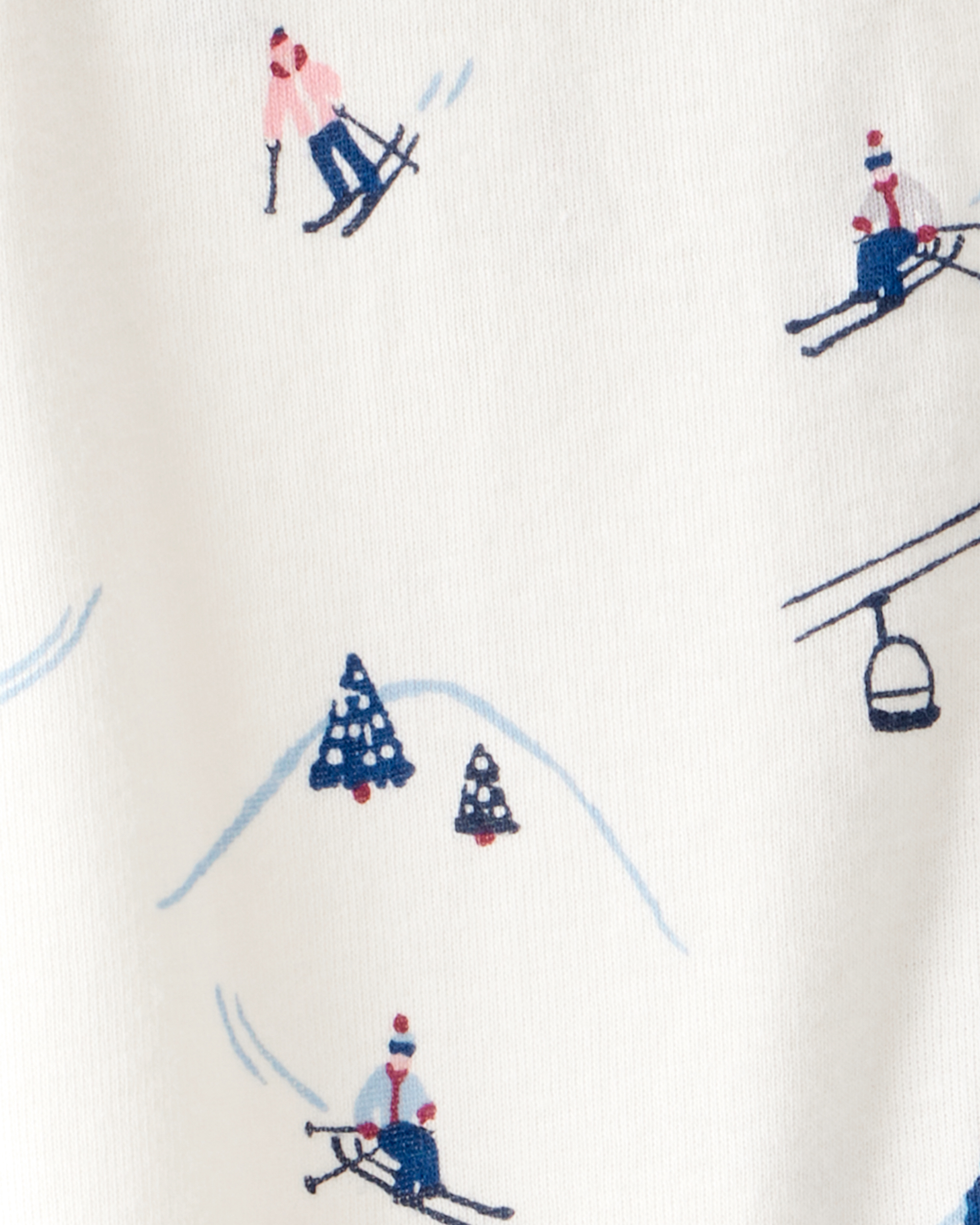 Baby Organic Cotton Sleep & Play Pyjamas Snowy Slopes Print