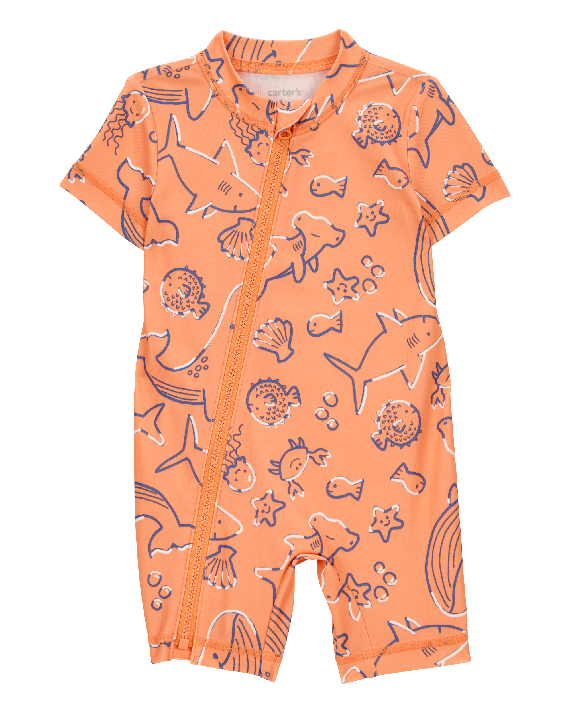 Baby 1-Piece Whale Print Rashguard