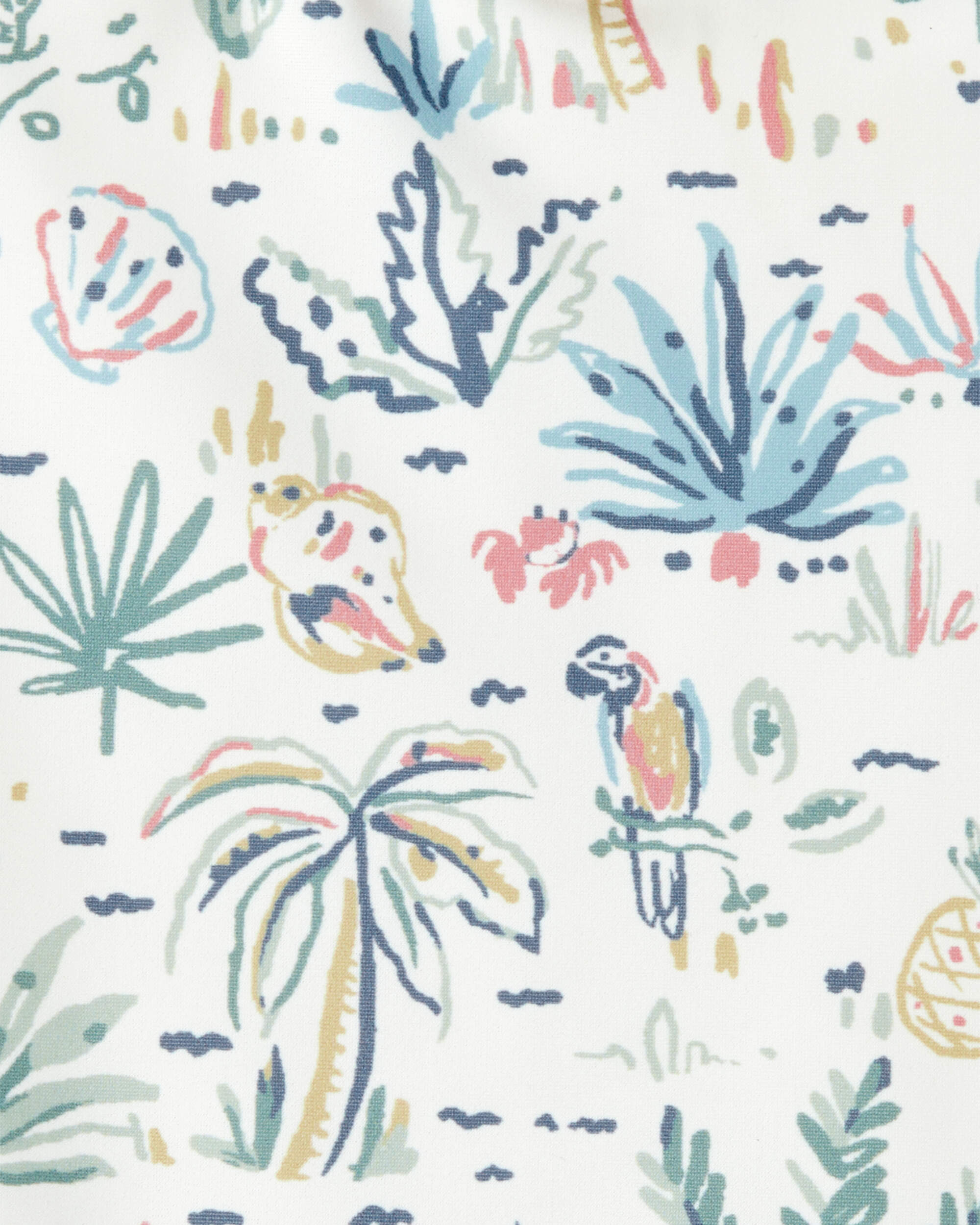Toddler Girl Recycled Tropical Print Swimsuit