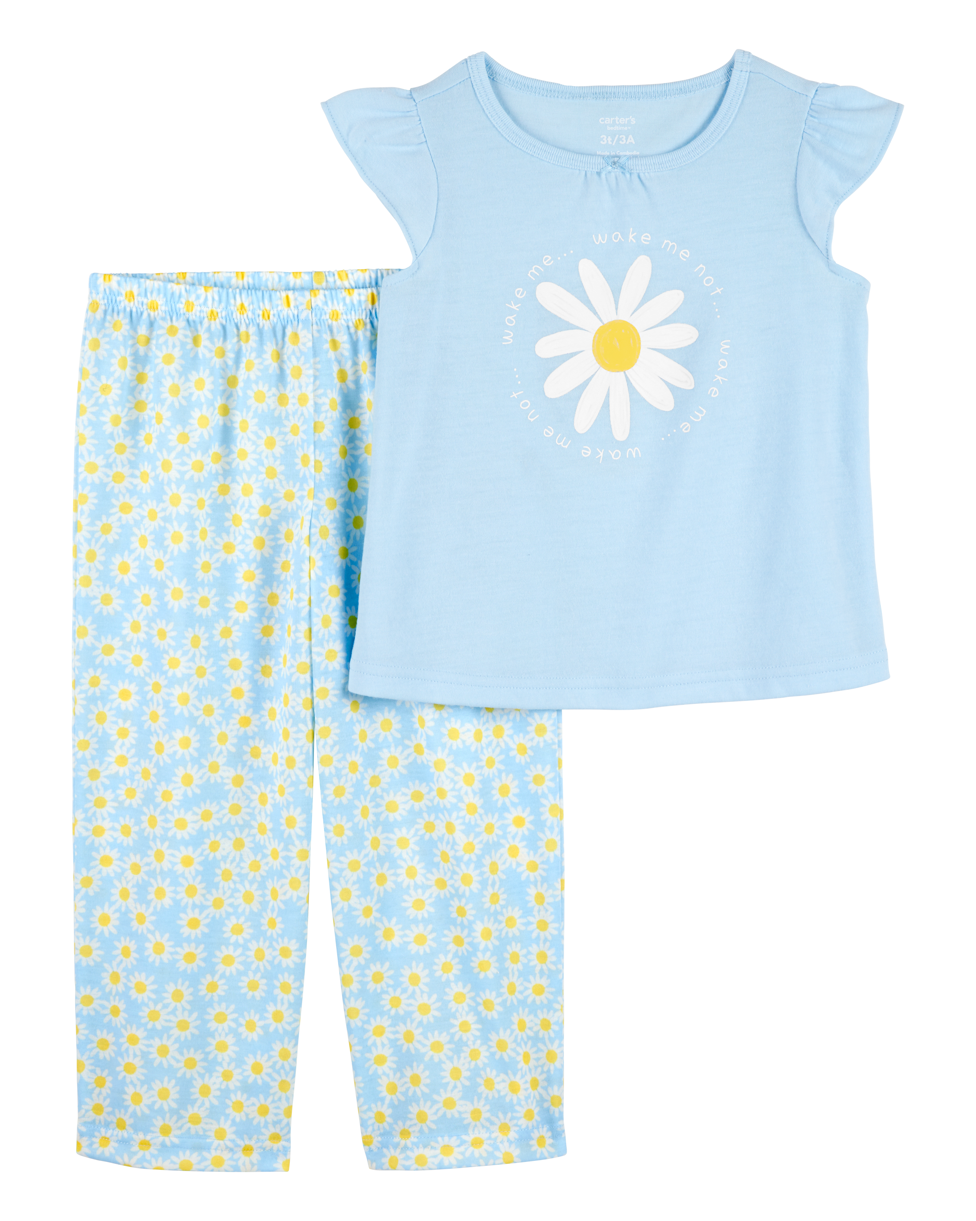 Toddler Daisy Floral Loose Fit 2-Piece Pyjamas - Blue