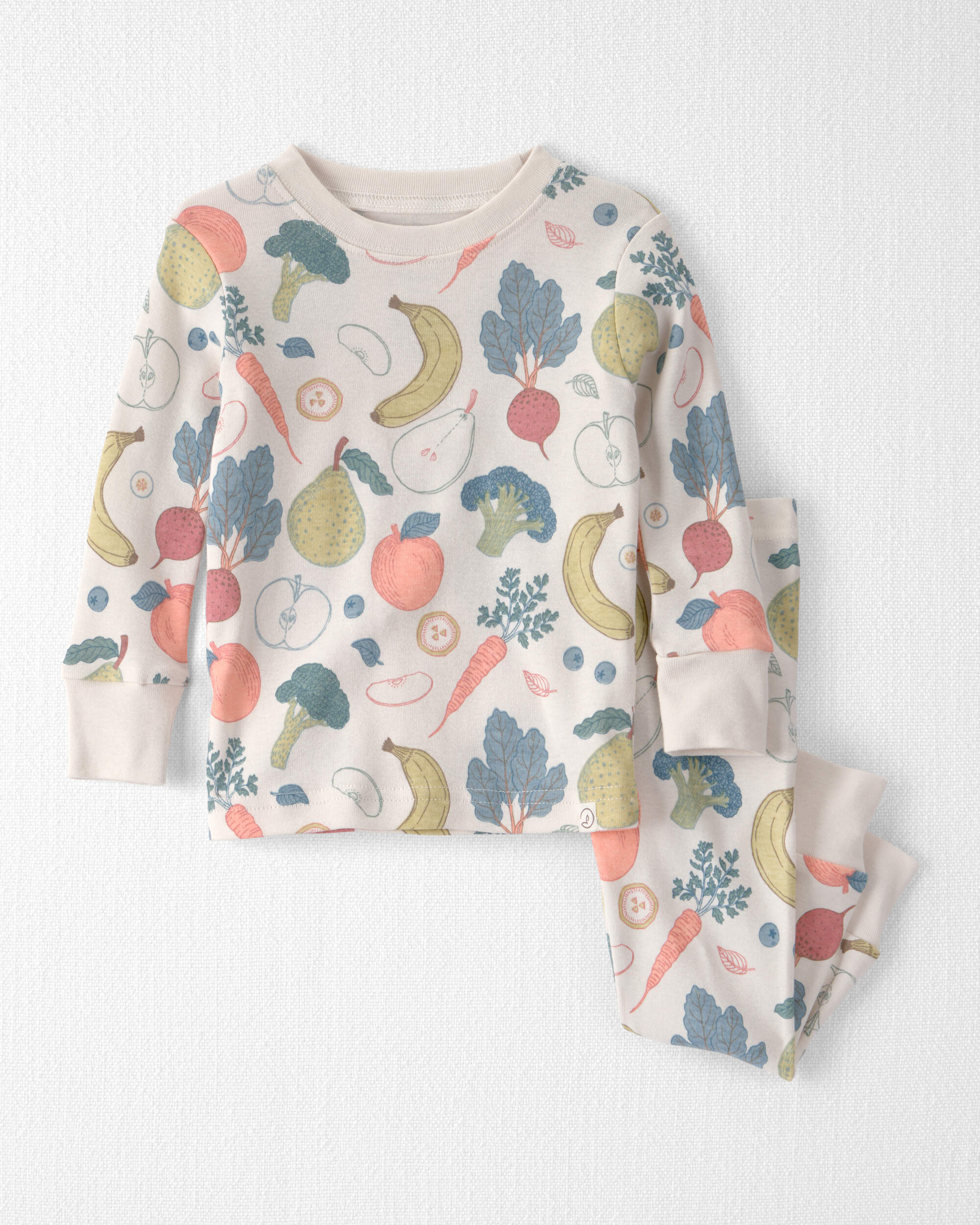 Baby 2-Piece Organic Cotton Pyjama Veggie Fruit Print