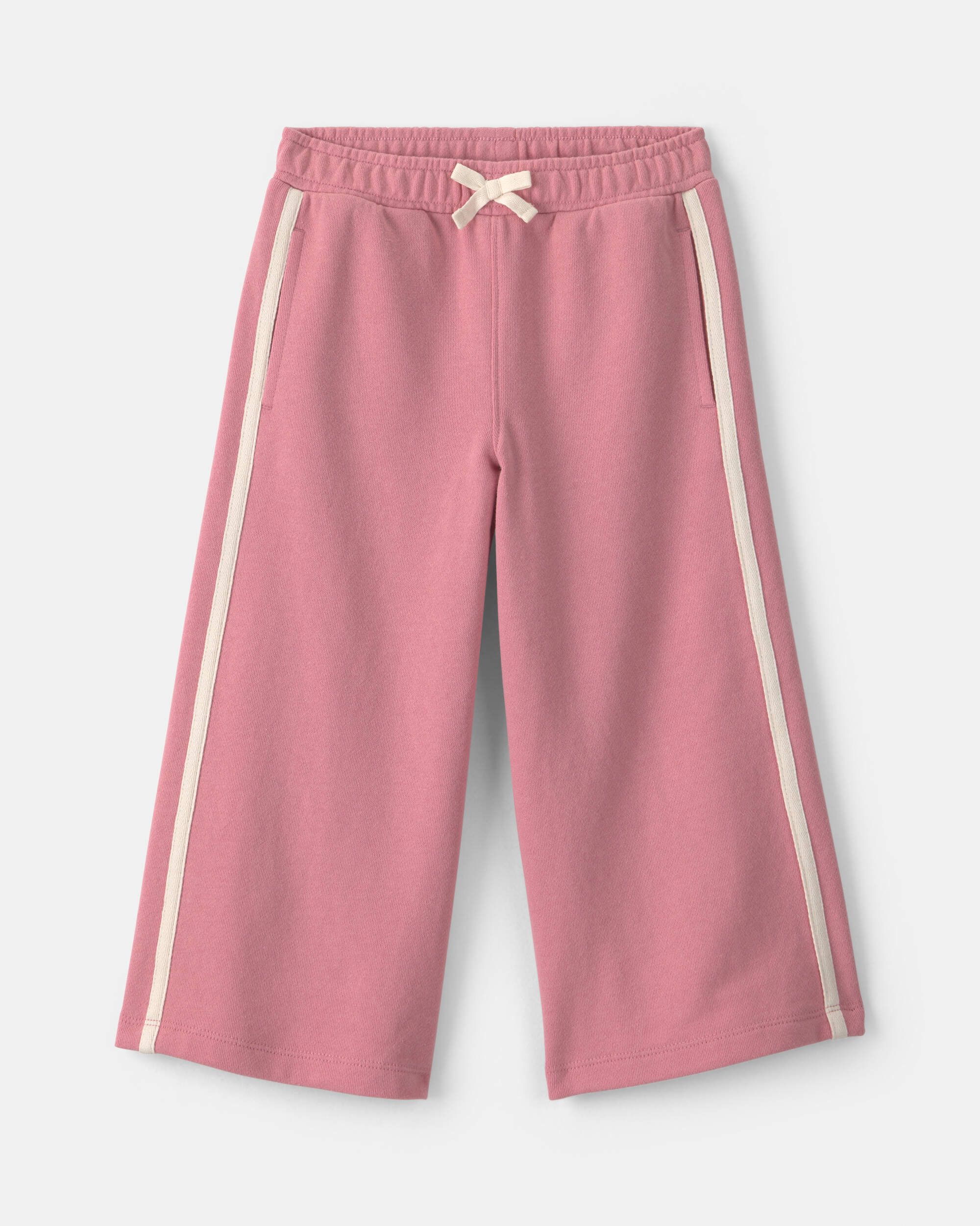 Toddler Girl French Terry Wide-Leg Pants - Pink