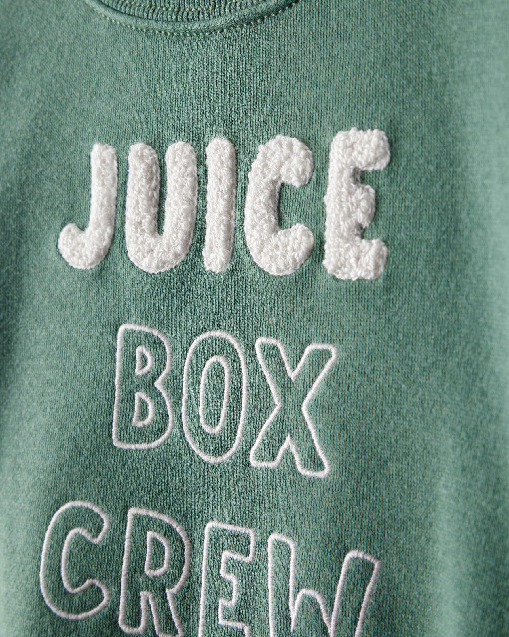 Baby Boy DayDream Fleece Juice Box Crew Long-Sleeve Tee & Pant Set - Green