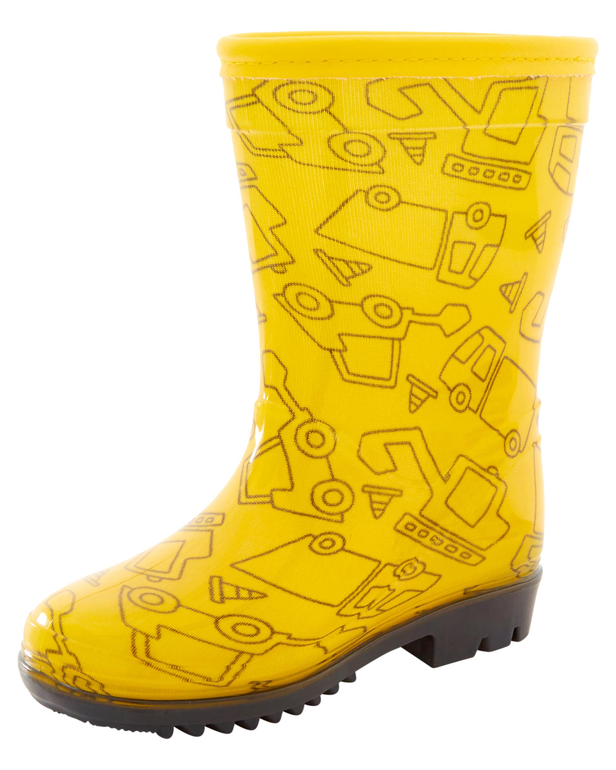 Toddler Construction Print Rain Boots