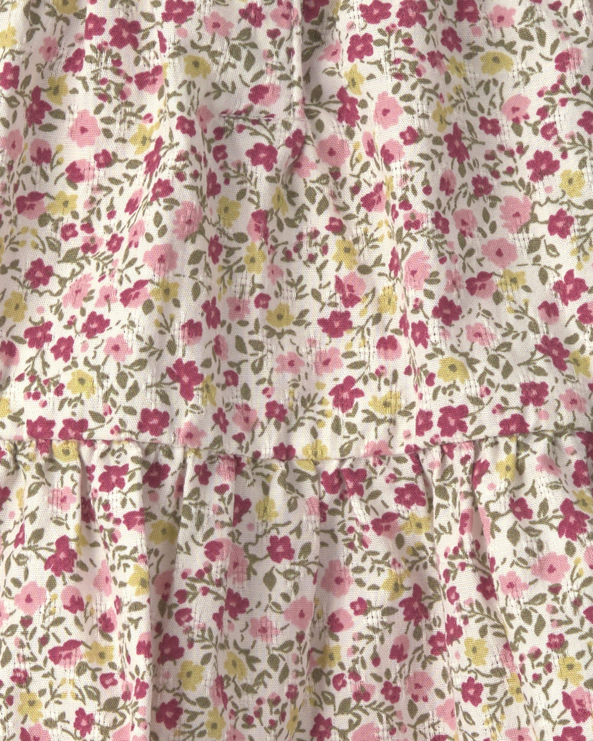 Baby Girl Organic Cotton Dobby Dress Floral