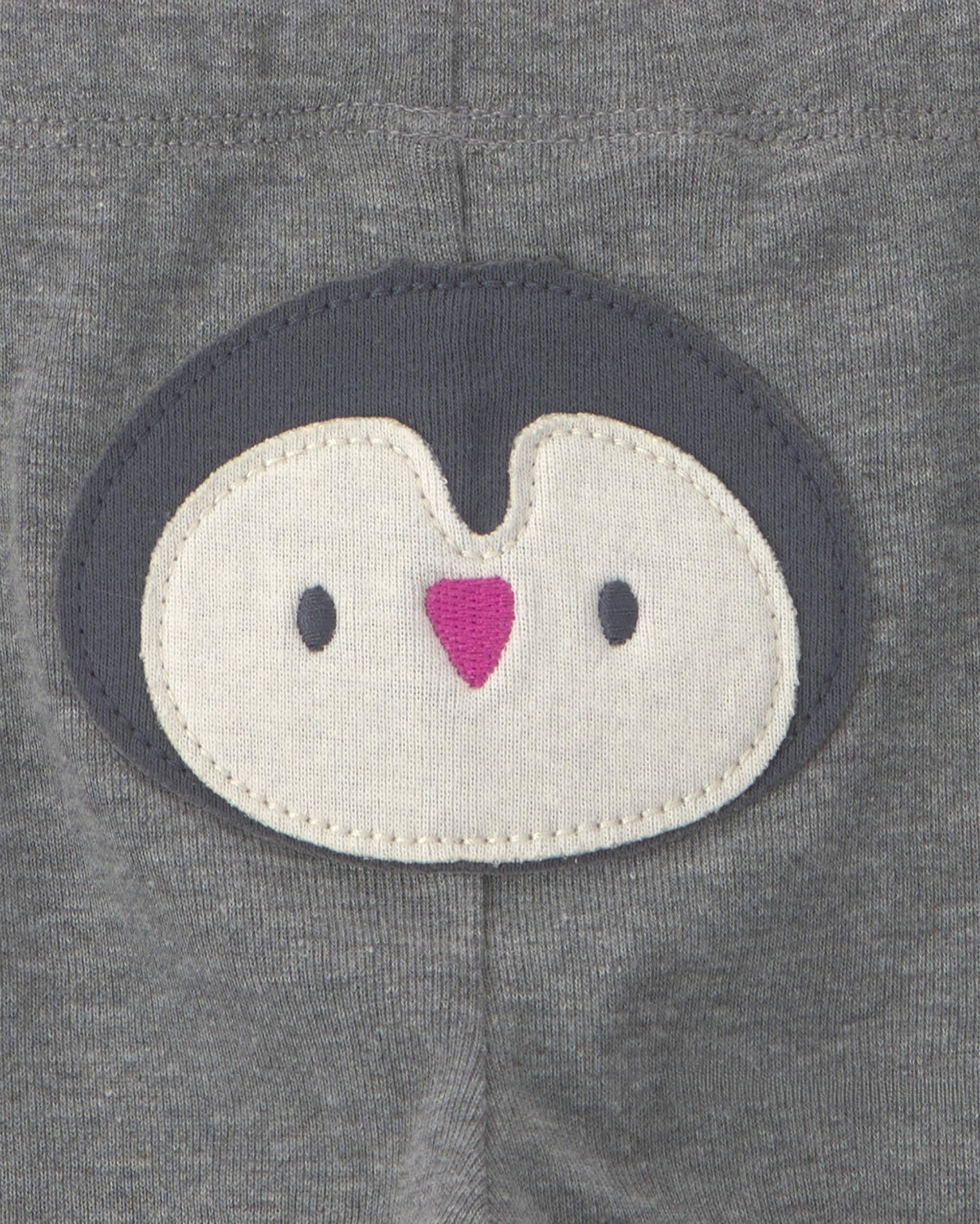 Baby Girl 3-Piece Penguin Long-Sleeve Bodysuit & Pant Set - Pink