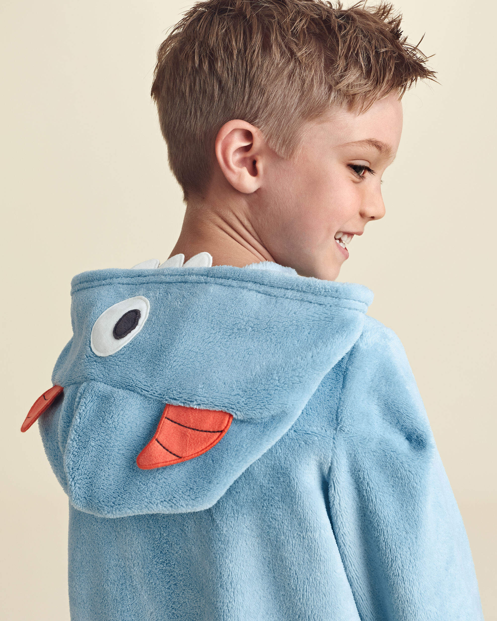 Boys 1-Piece Monster Halloween Fleece Pyjama Costume - Blue