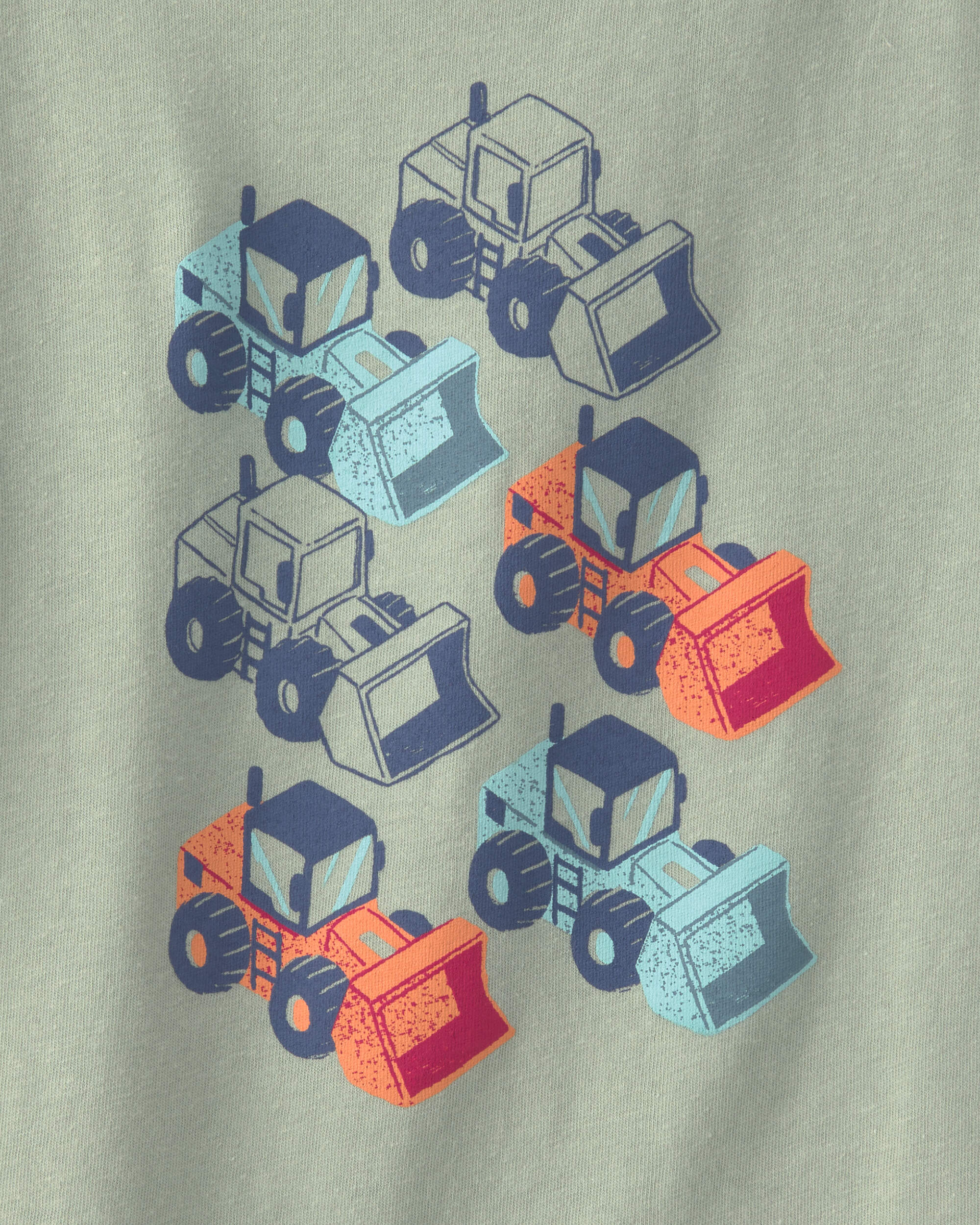 Toddler Boy Construction Digger Graphic Tee - Green