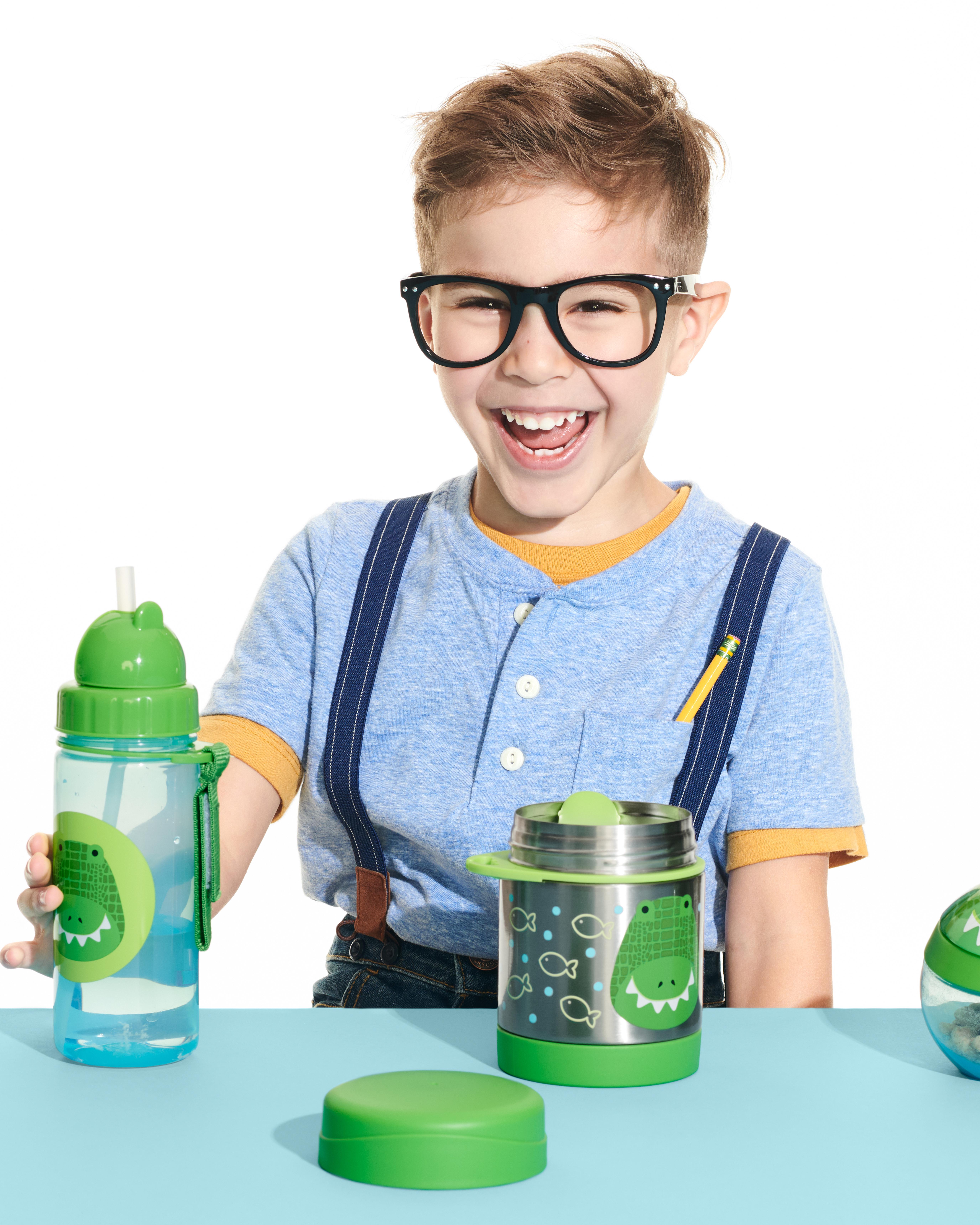 Zoo Straw Bottle - 13 oz - Crocodile