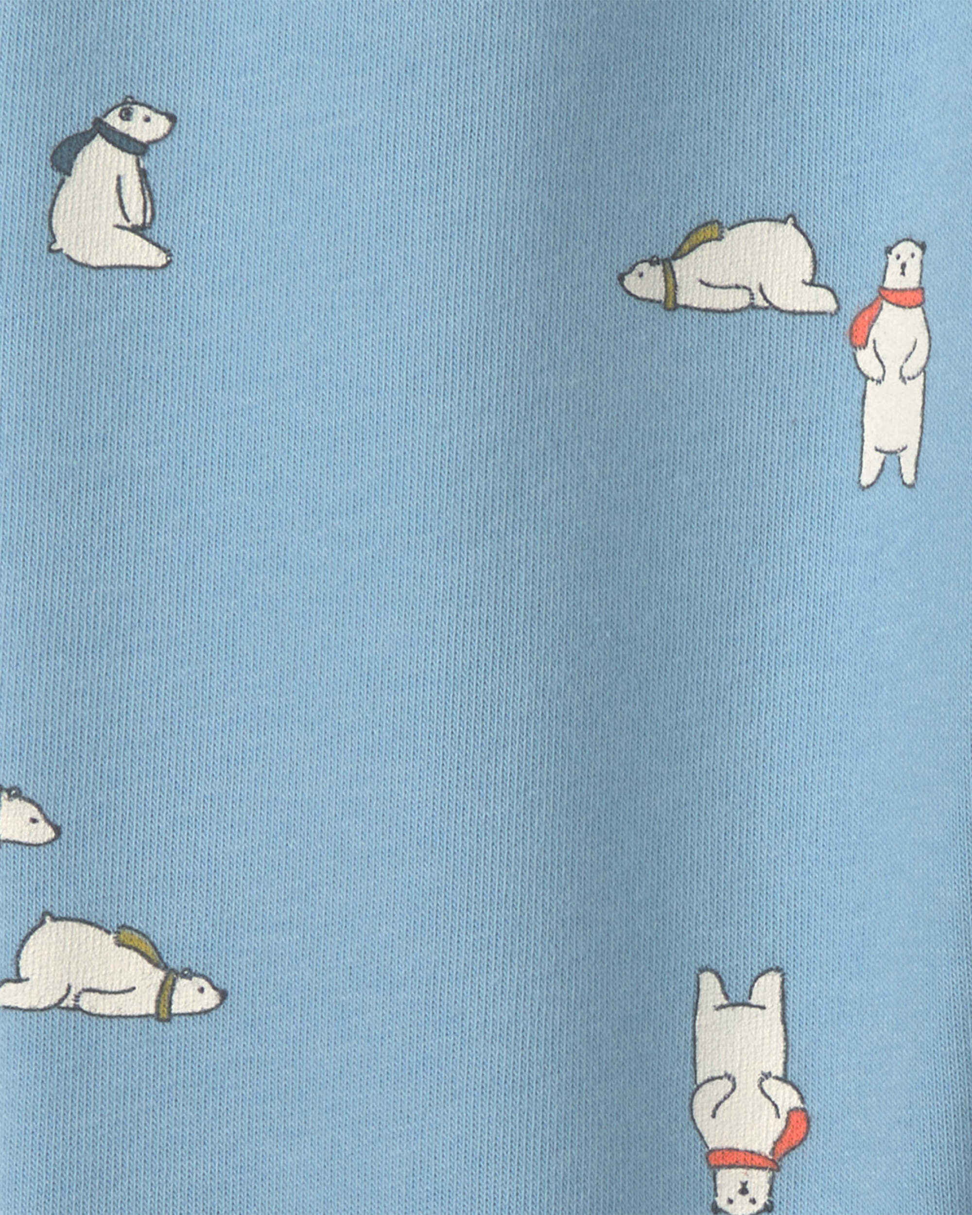 Baby Boy 2-Piece Polar Bear Fleece Hooded Top & Pant Set - gray/Blue