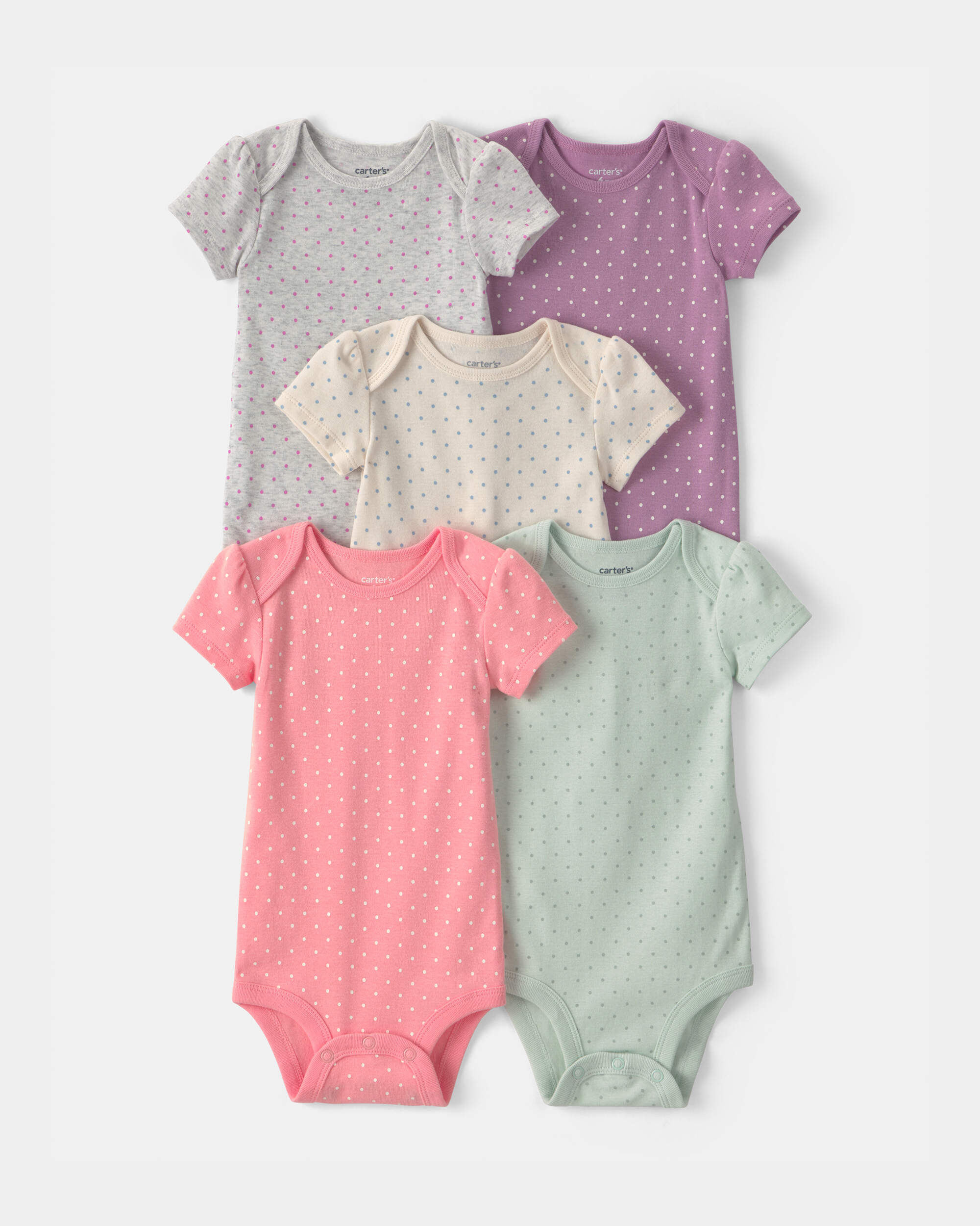 Baby Girl 5-Pack Multipack Bodysuits