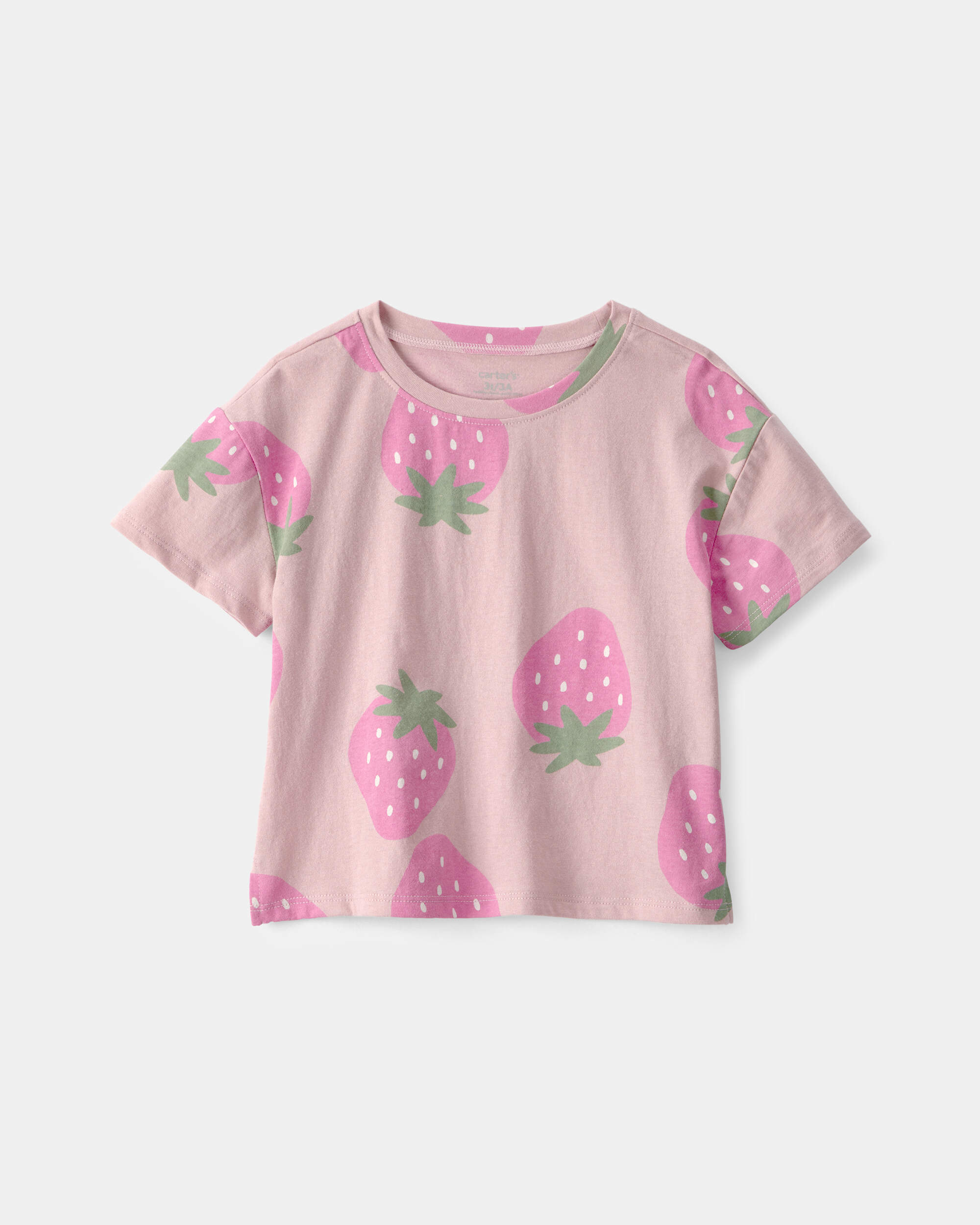 Toddler Girl Strawberry Top - Pink