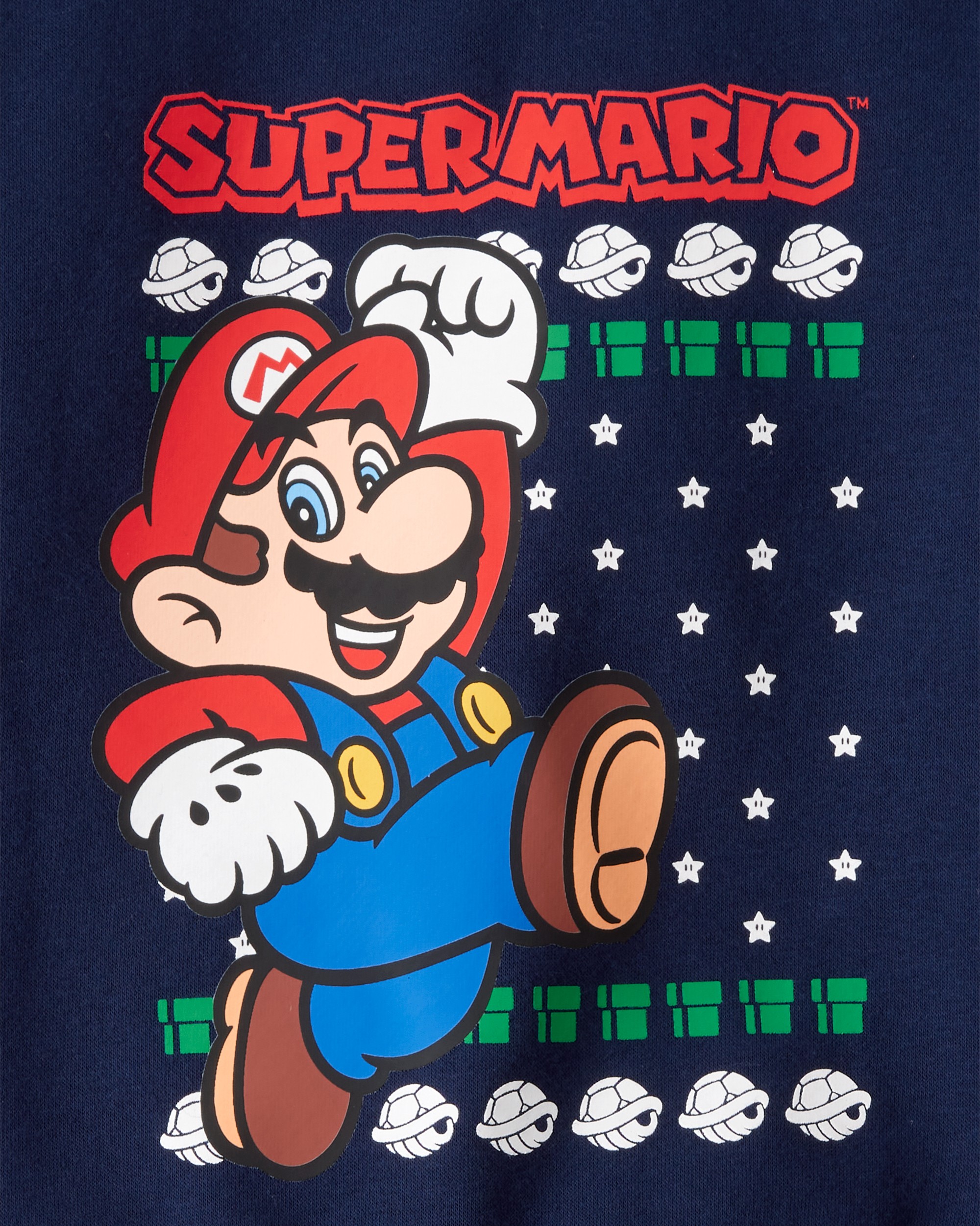 Toddler Boy Nintendo Super Mario Long-Sleeve Pullover Sweatshirt - Blue