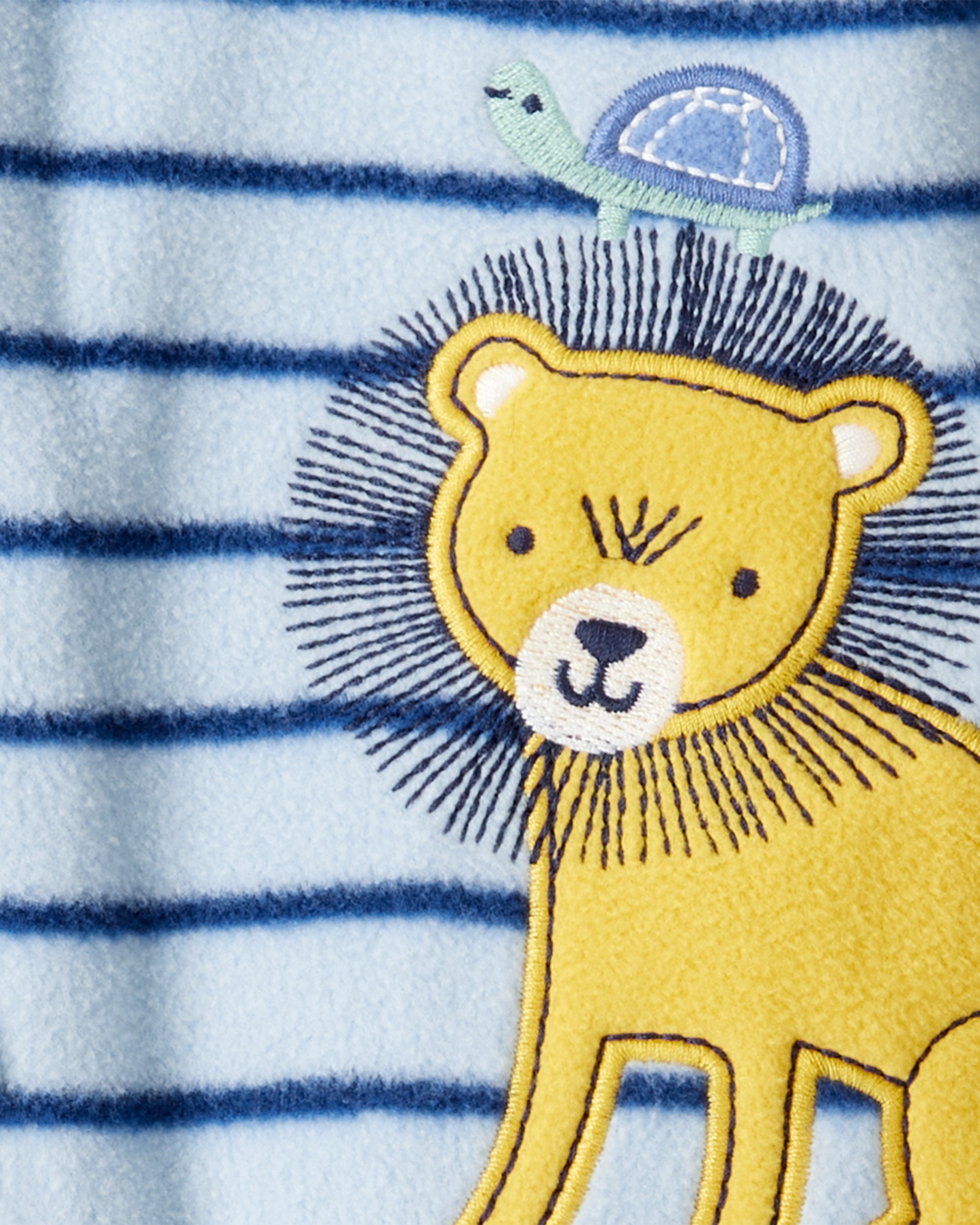 Baby Boy Lion Print Loose Fit Sleeper - Blue