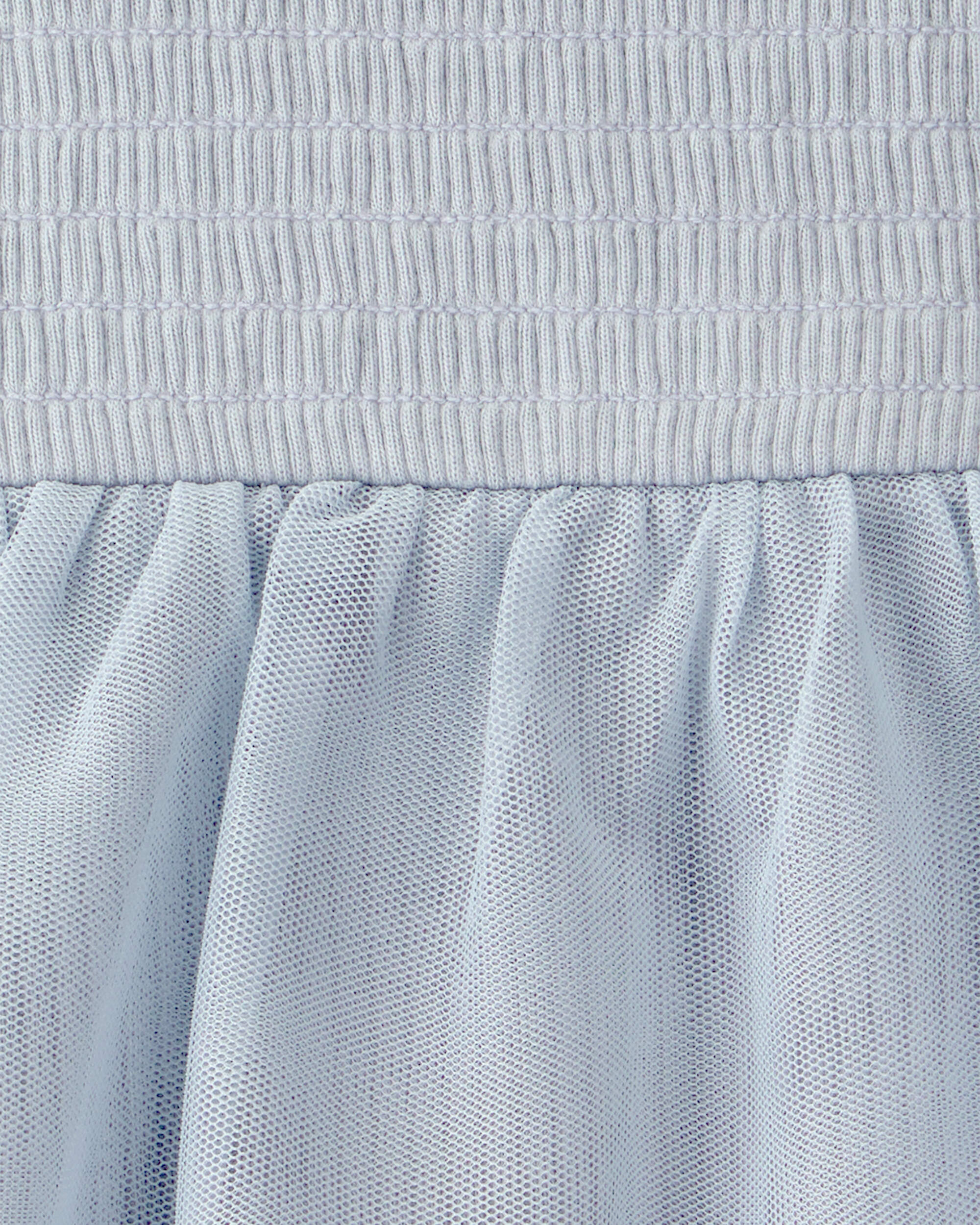 Baby Girl Ruffle Sleeveless Tutu Romper - Blue