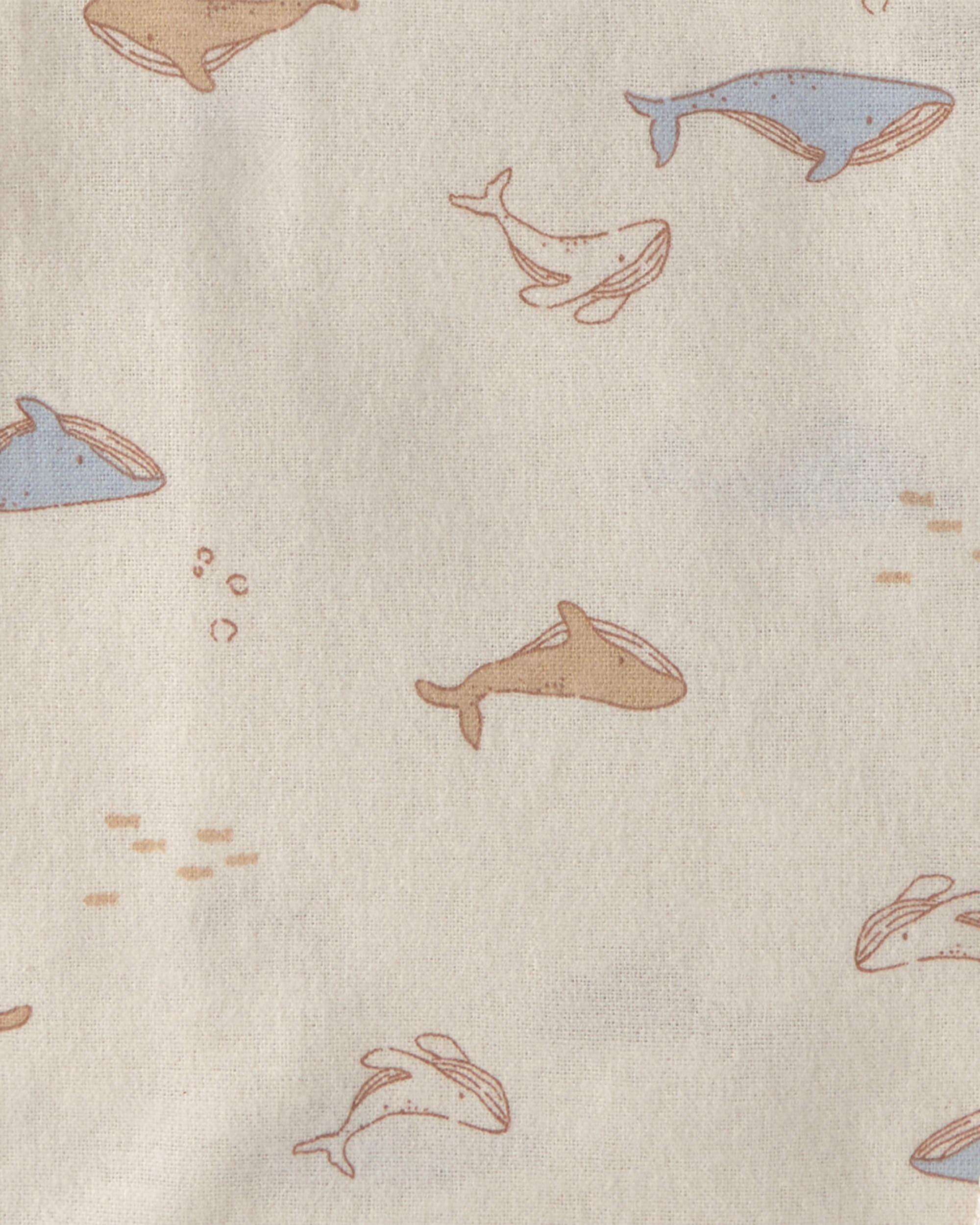 Baby 4-Pack Whale Receiving Blankets - Blue/Ivory