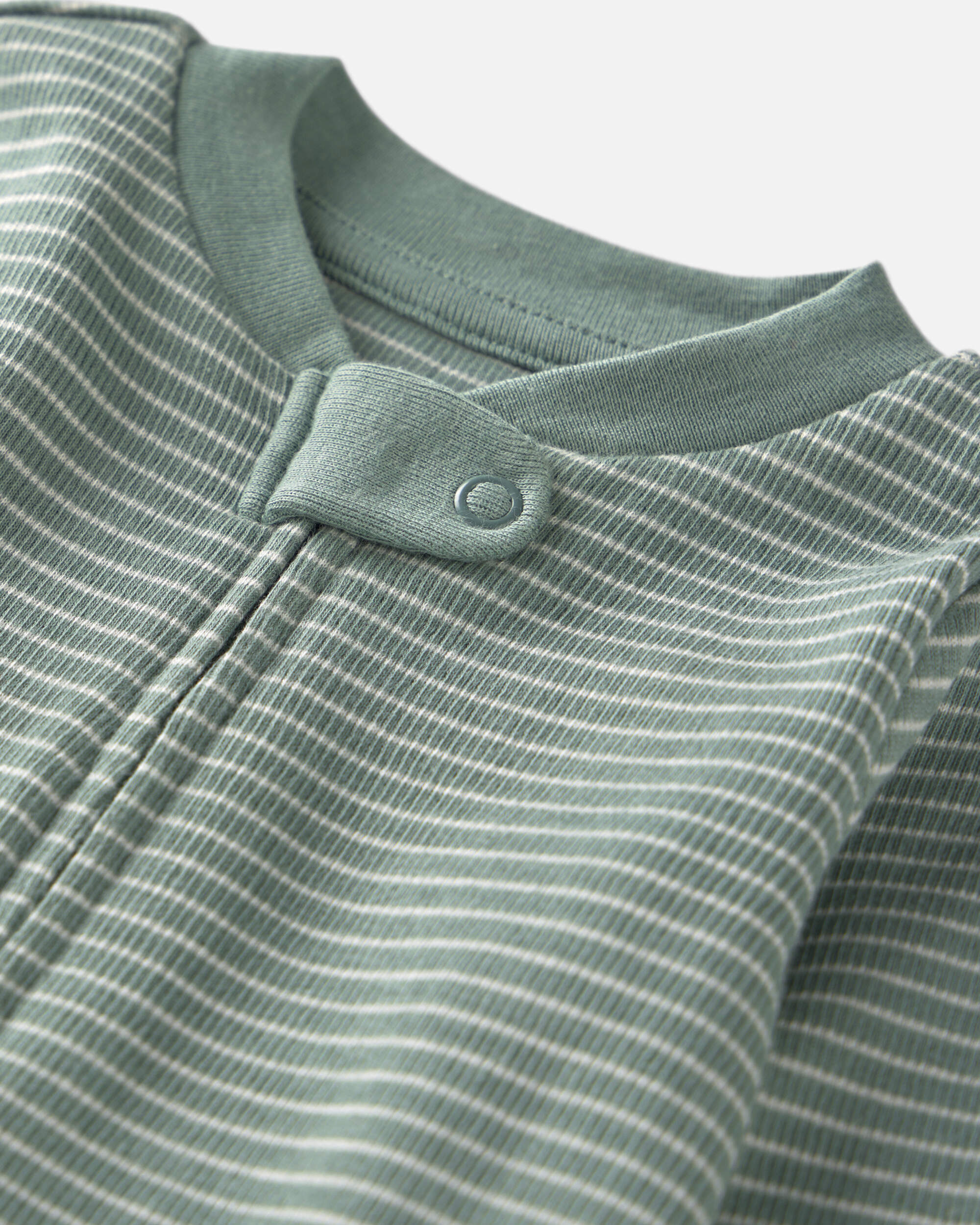 Baby Organic Cotton Ribbed Sleeper Stripes