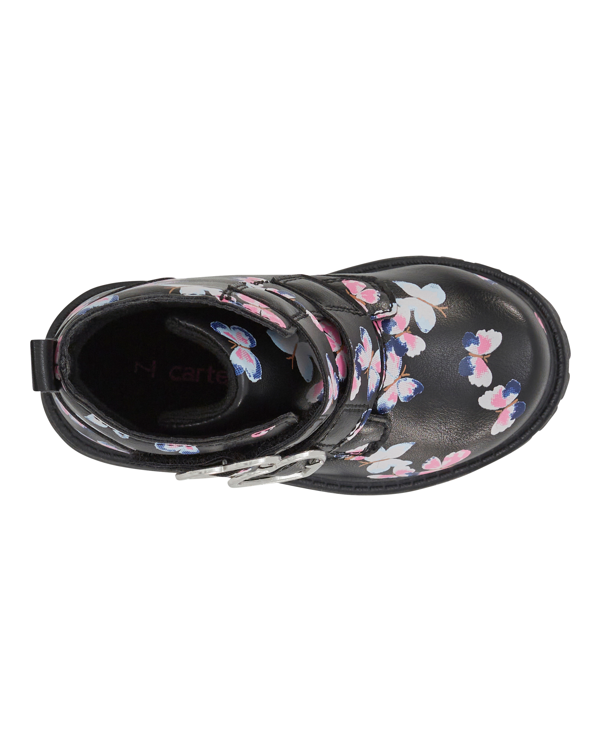 Toddler Butterfly Heart Buckle Boots